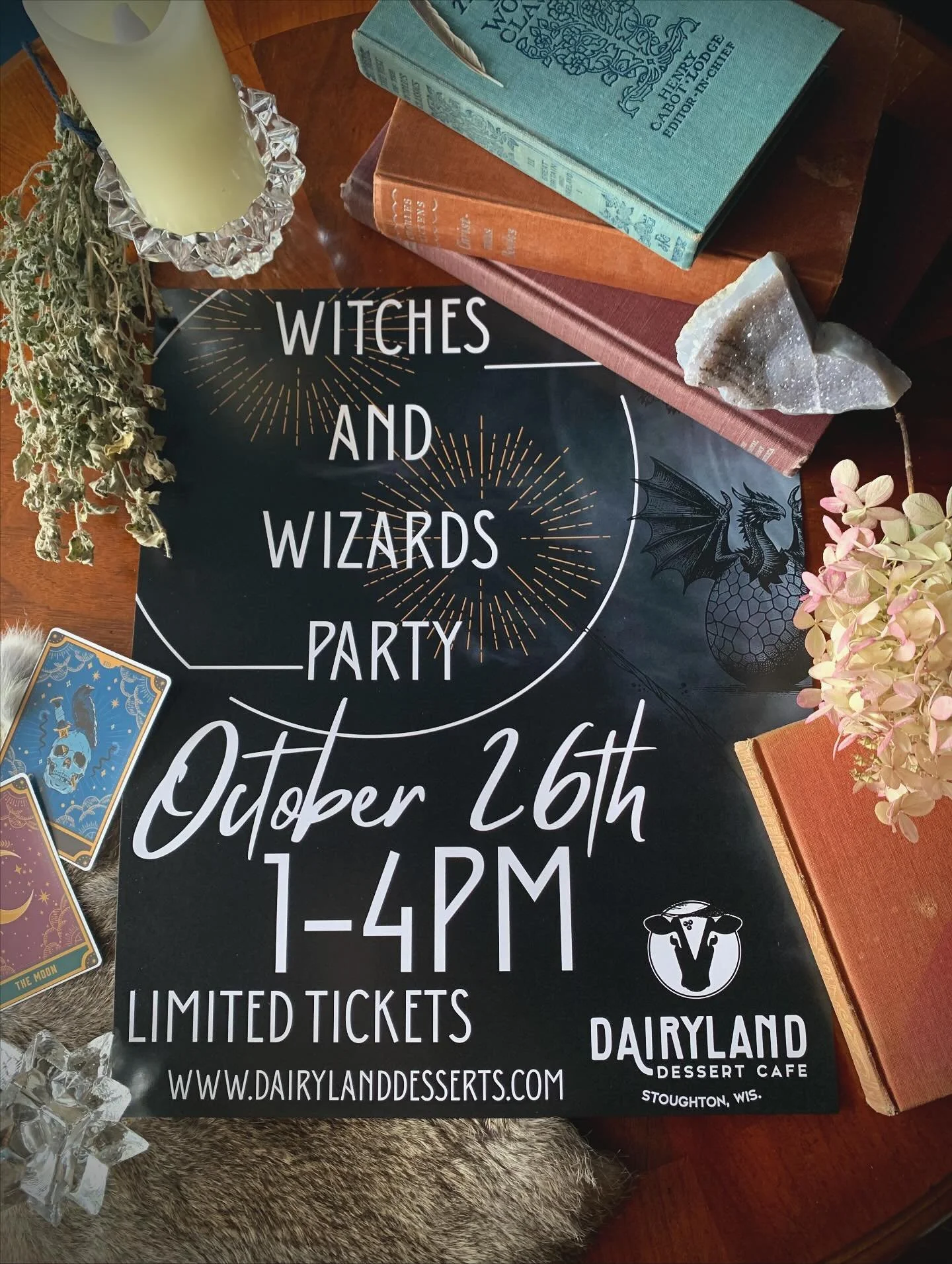 One Week To Go!
.
Have you gotten your ticket yet?! Butter Beer, Golden Snitch Cheesecake, Savory Tarts, Liquid Luck, Mini Pies, and MORE specials on our drinks menu and in the dessert case! And potion activities with @pintsizedparties 
.
There will 