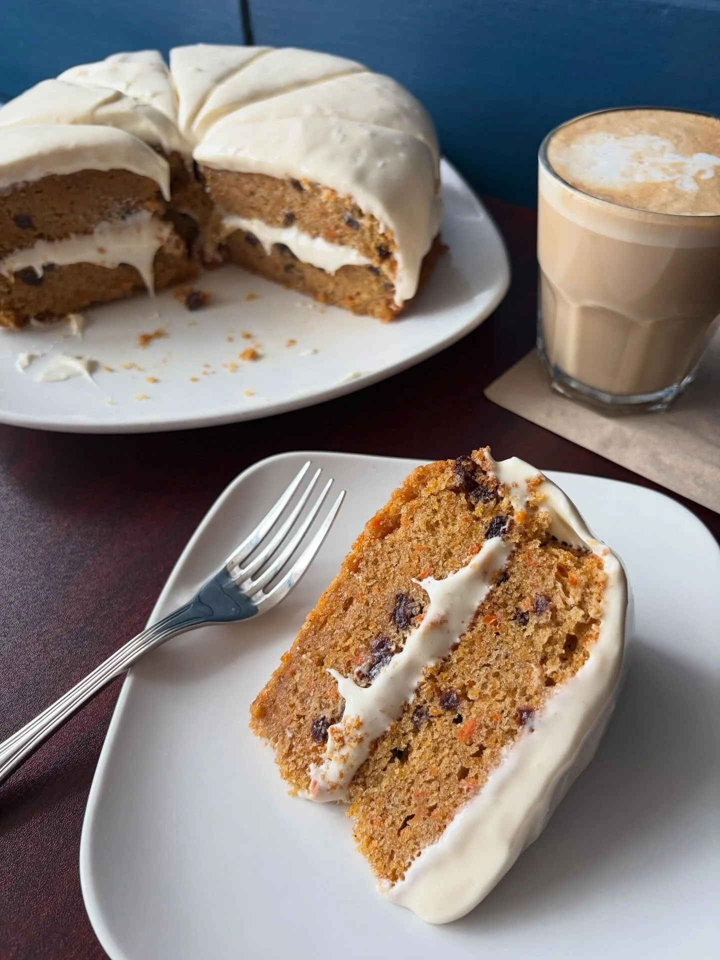 A slice of Spring is waiting for you at Dairyland! 🐰🥕
.
Fresh and delicious layers of Carrot Cake with sweet Currants and a gorgeous Cream Cheese Frosting!
.
We just changed out all our flavors to Spring! Our Strawberry Rhubarb sauce is back in hou
