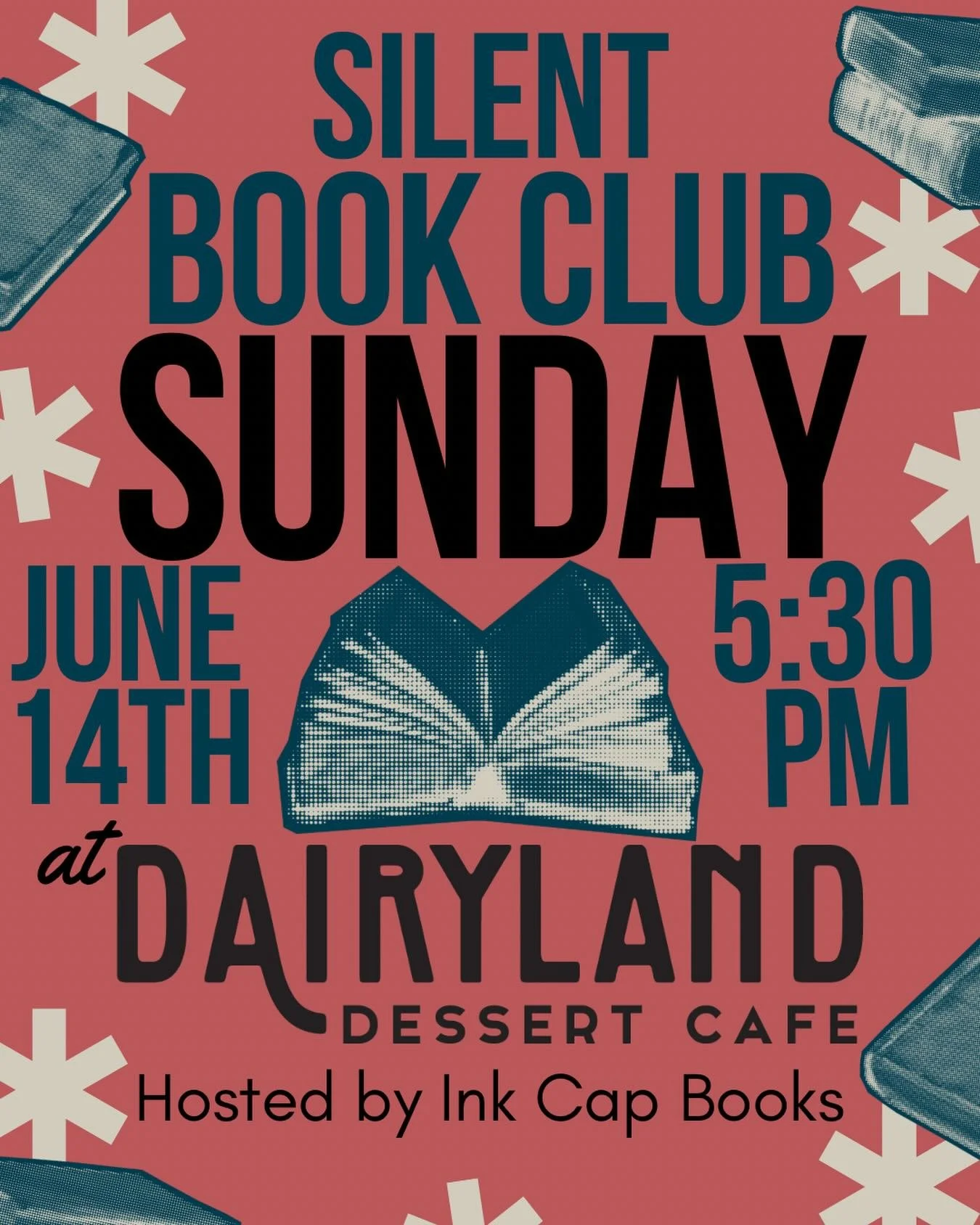 What the heck is SILENT Book Club?!
.
B.Y.O.B. Bring Your Own Book. Grab a Sweet Treat. Silent Read for 45 mins. Then Chat or Keep Reading! 
.
Hosted by our incredible local bookstore @inkcapbooks 
.
It&rsquo;s a great monthly event to catch up on th