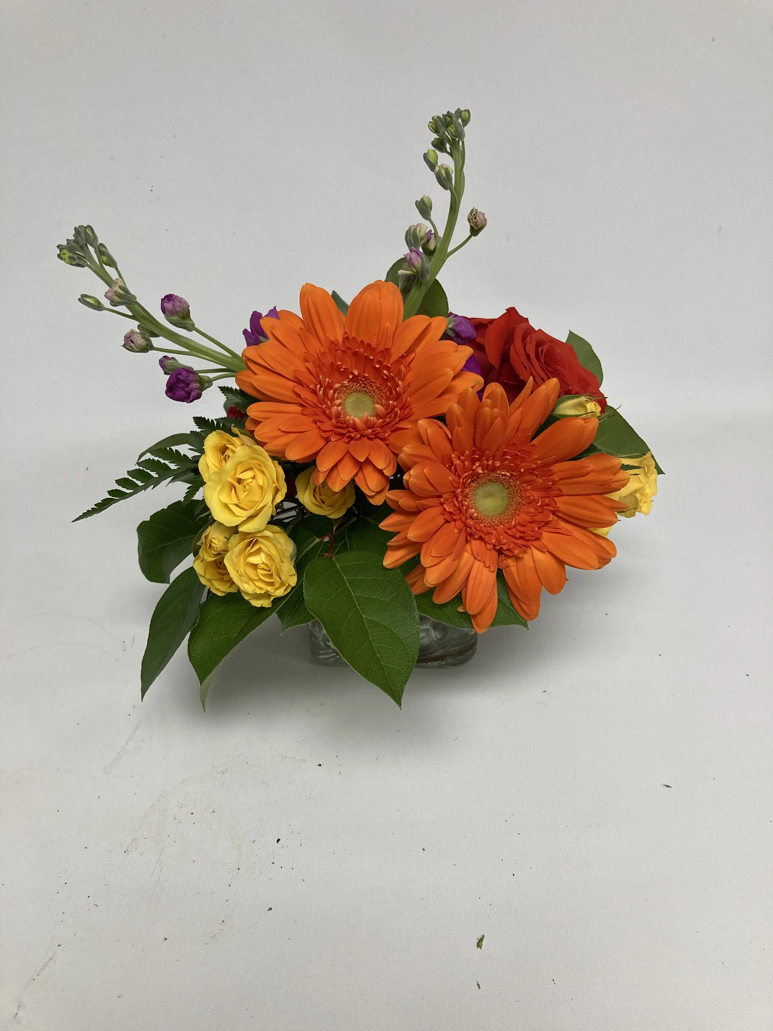 Cube vase arrangement