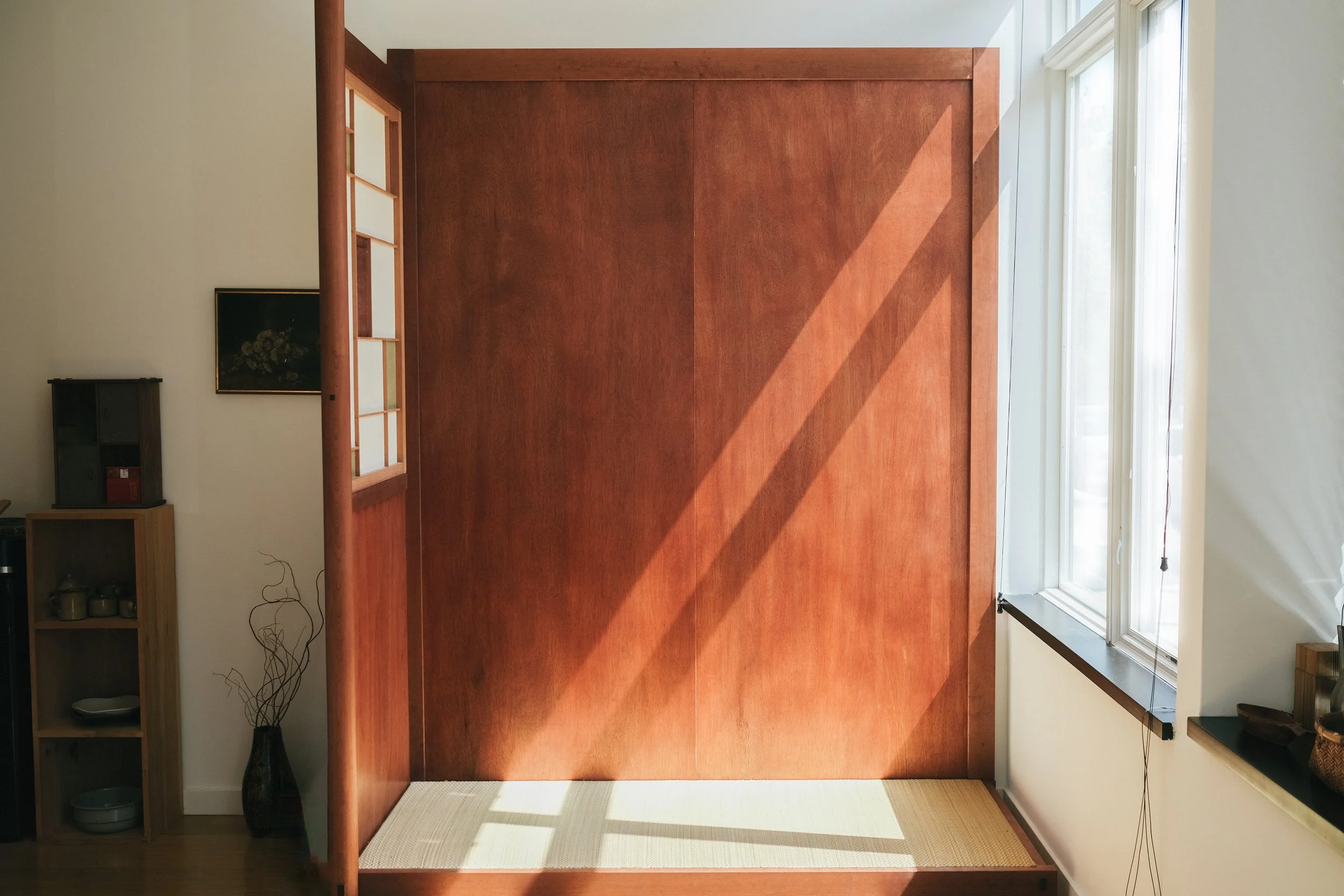 Traditional tatami room handcrafted with japanese hand tools and techniques. 