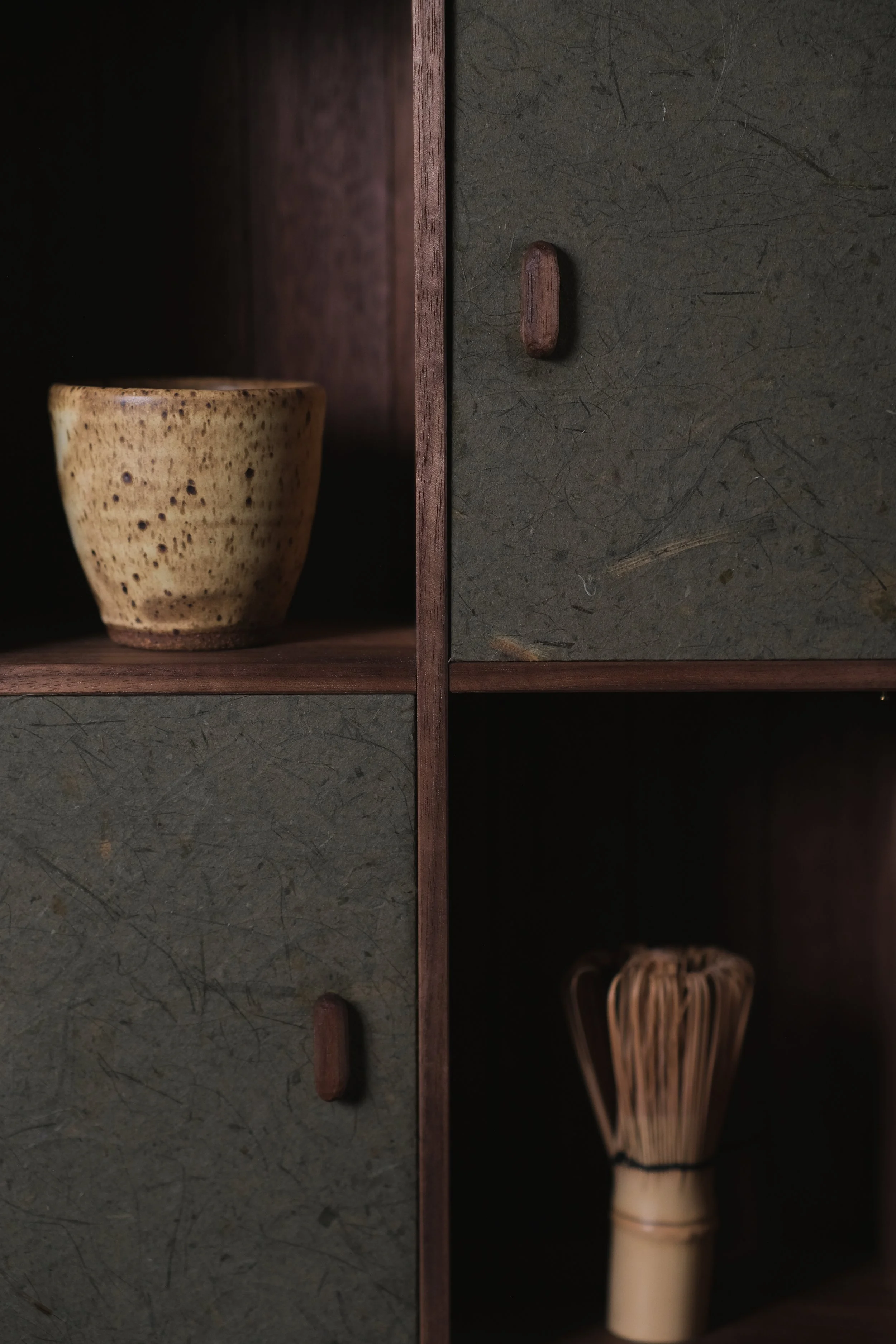 Detail of japanese style teabox made by hand 