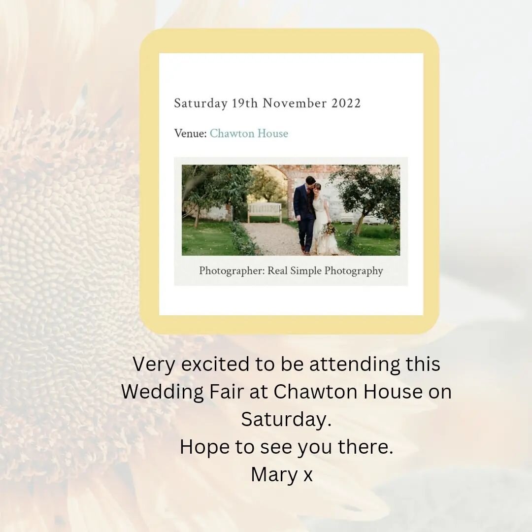 Really looking forward to this event on Saturday.
#chawtonhouse 
#celebrantledwedding 
#yourweddingyourway 
#weddingplanning 
#weddinginspiration