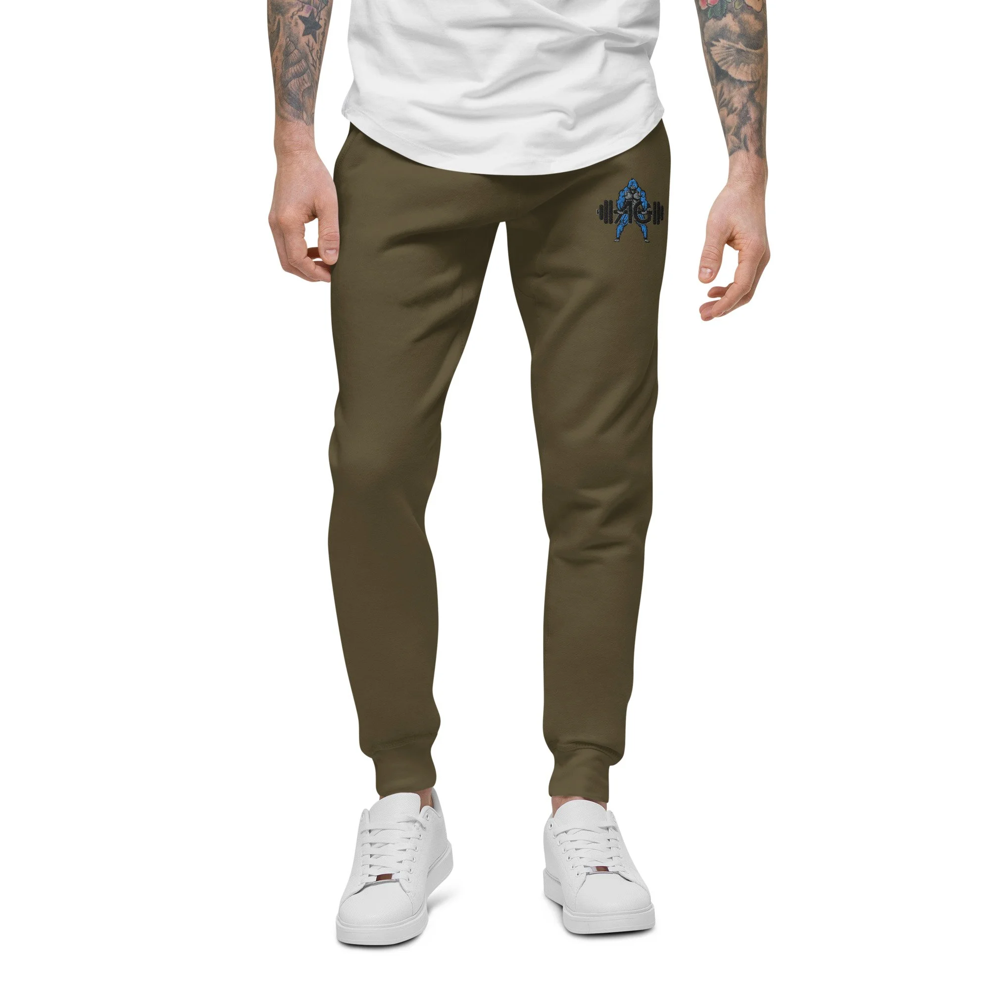 unisex-fleece-sweatpants-military-green-front-665e0623e6b08.jpg