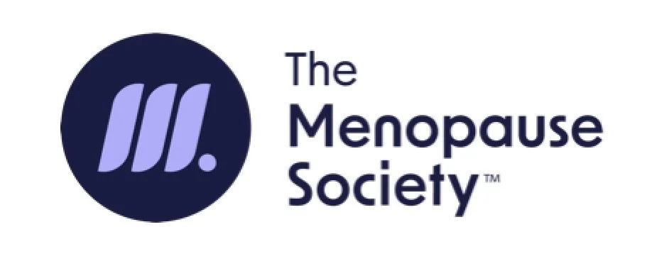 Logo of The Menopause Society with purple icon and black text.
