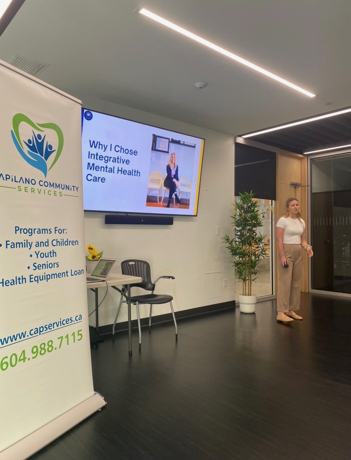 Dr. Taylor Thurston, ND has been a regular speaker, engaging with audiences at community centers, corporate lunches, podcasts, yoga studios, and more. She is passionate about sharing insights on improving mental health and digestion with the public.