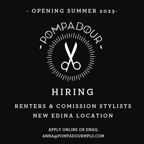 We are so excited to announce that we are growing!! Our second location in Edina is opening this summer - Please reach out via email, DM or stop by the salon if you are interested in joining us.