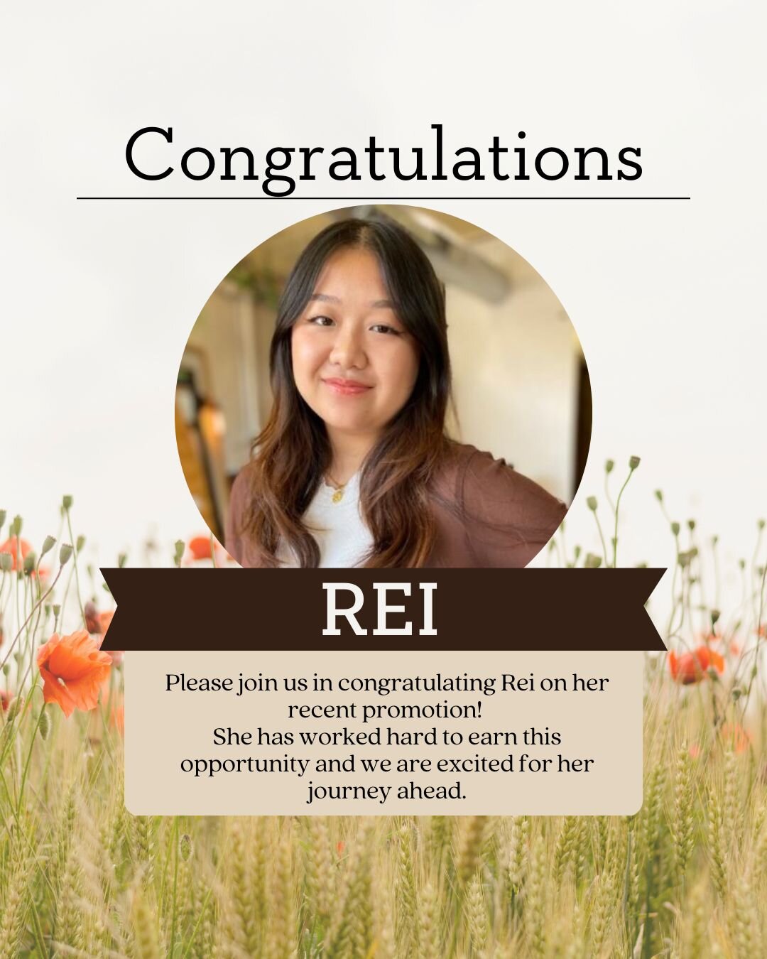 Please join us in recognizing Rei, our amazing lash technician. She works hard to bring you the best!