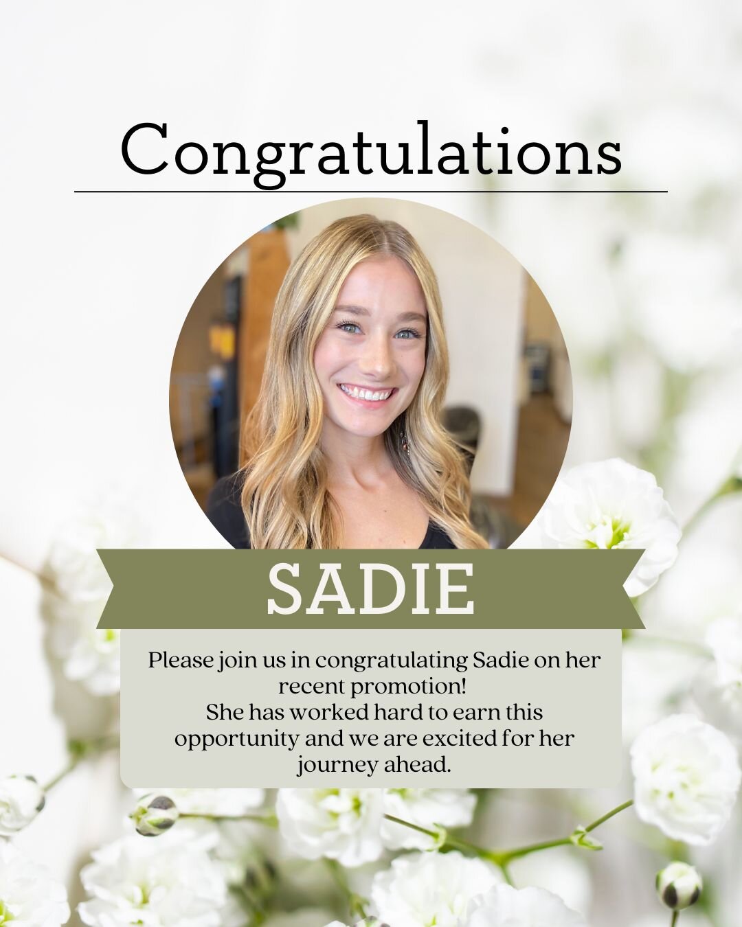 Congratulations to Sadie on recent her promotion!! Swipe to see some of her amazing work.

Sadie graduated from The Aveda Institute early 2022. She&rsquo;s passionate about making people feel beautiful inside and out. She loves doing lived in blondes