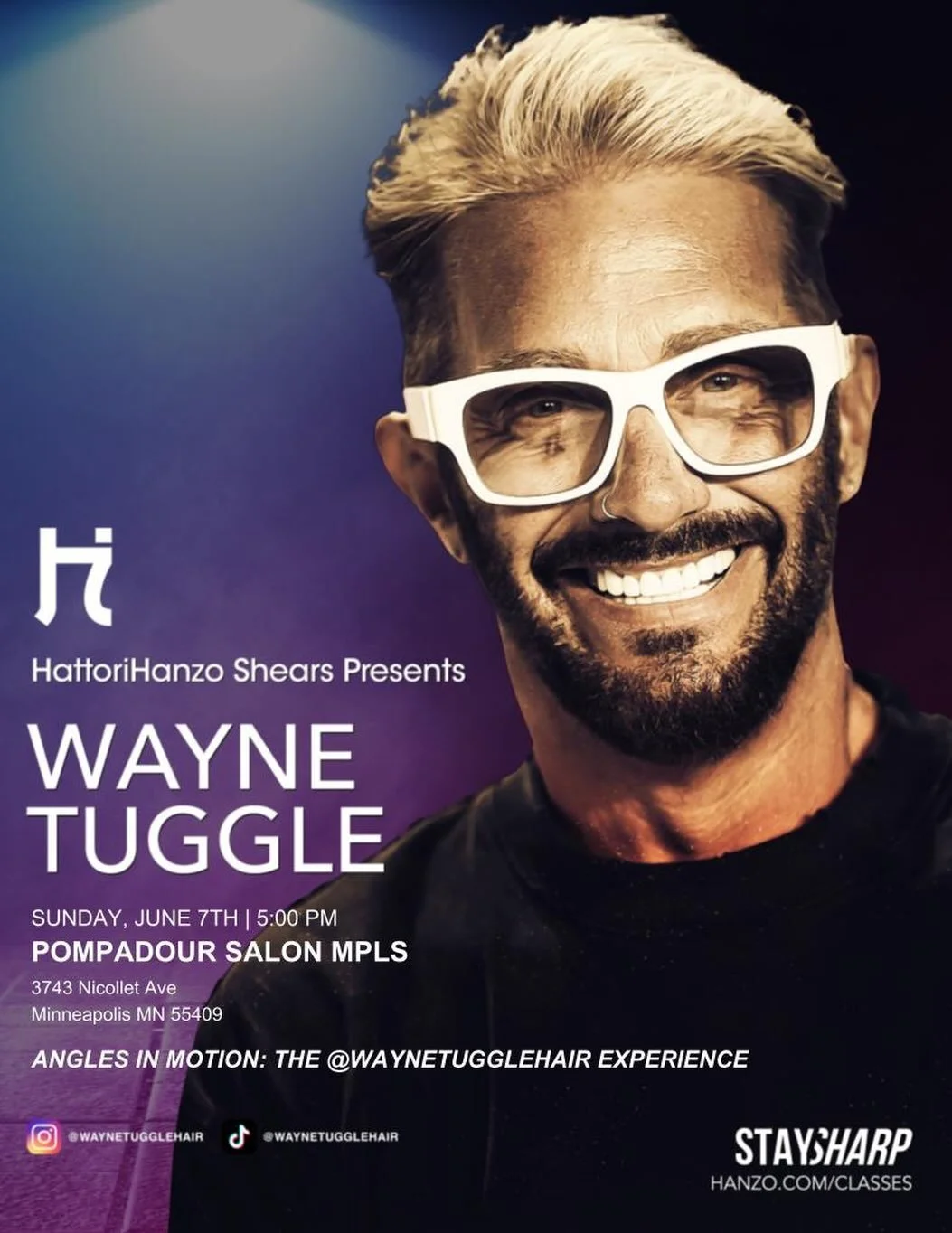Calling all Twin Cities Stylists! We are excited to be hosting @waynetugglehair on June 7th!! We would love to see you there for this fun FREE class. 

Send us a DM if you are planning on attending!