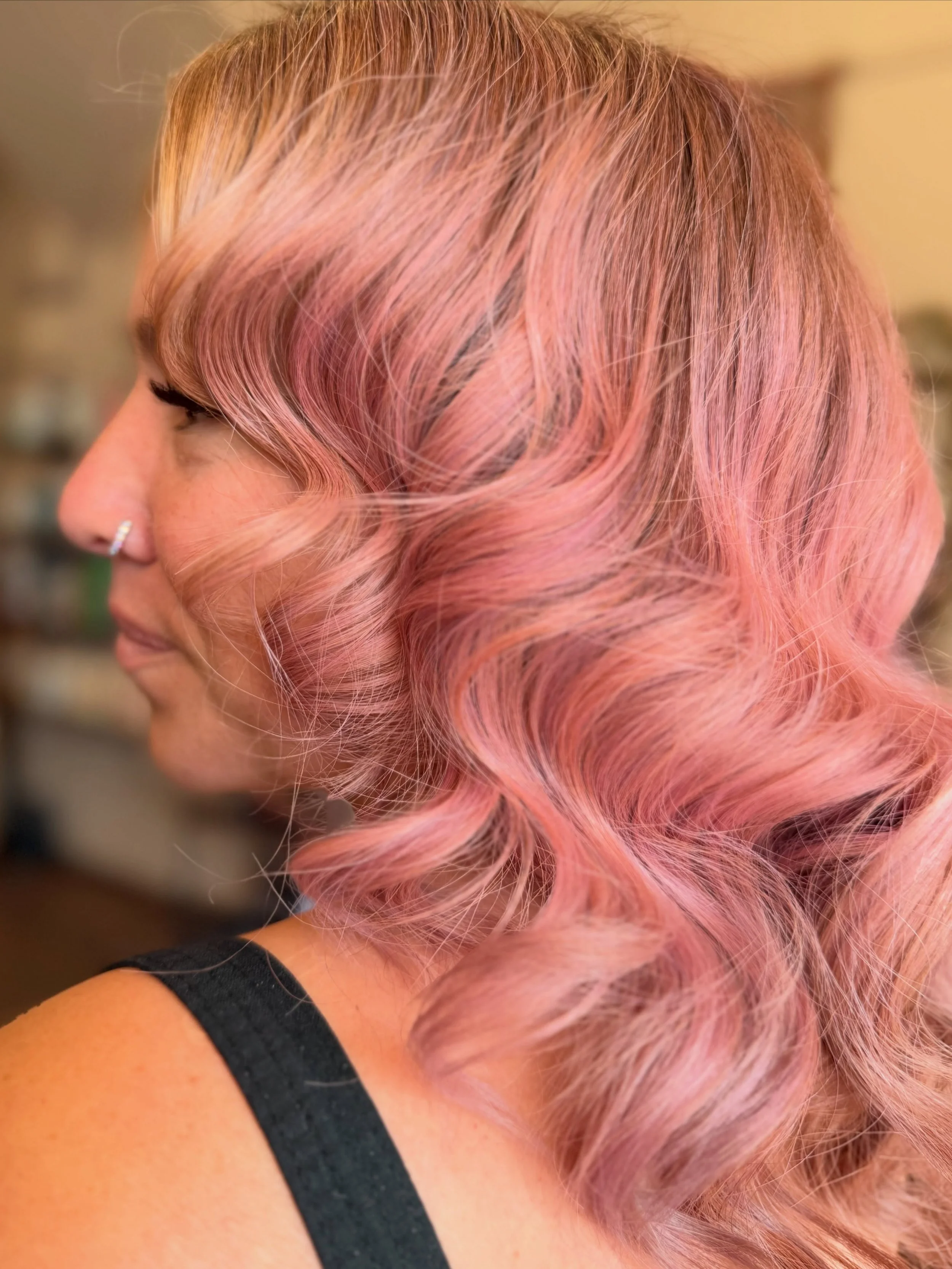 Life&rsquo;s too short for boring hair 🫶🏻 grateful for the many years I&rsquo;ve gotten to spend with this gorgeous client turned friend! She is leaving me and is moving across country 😫 but I am excited for her next adventure! 

Grateful for the 