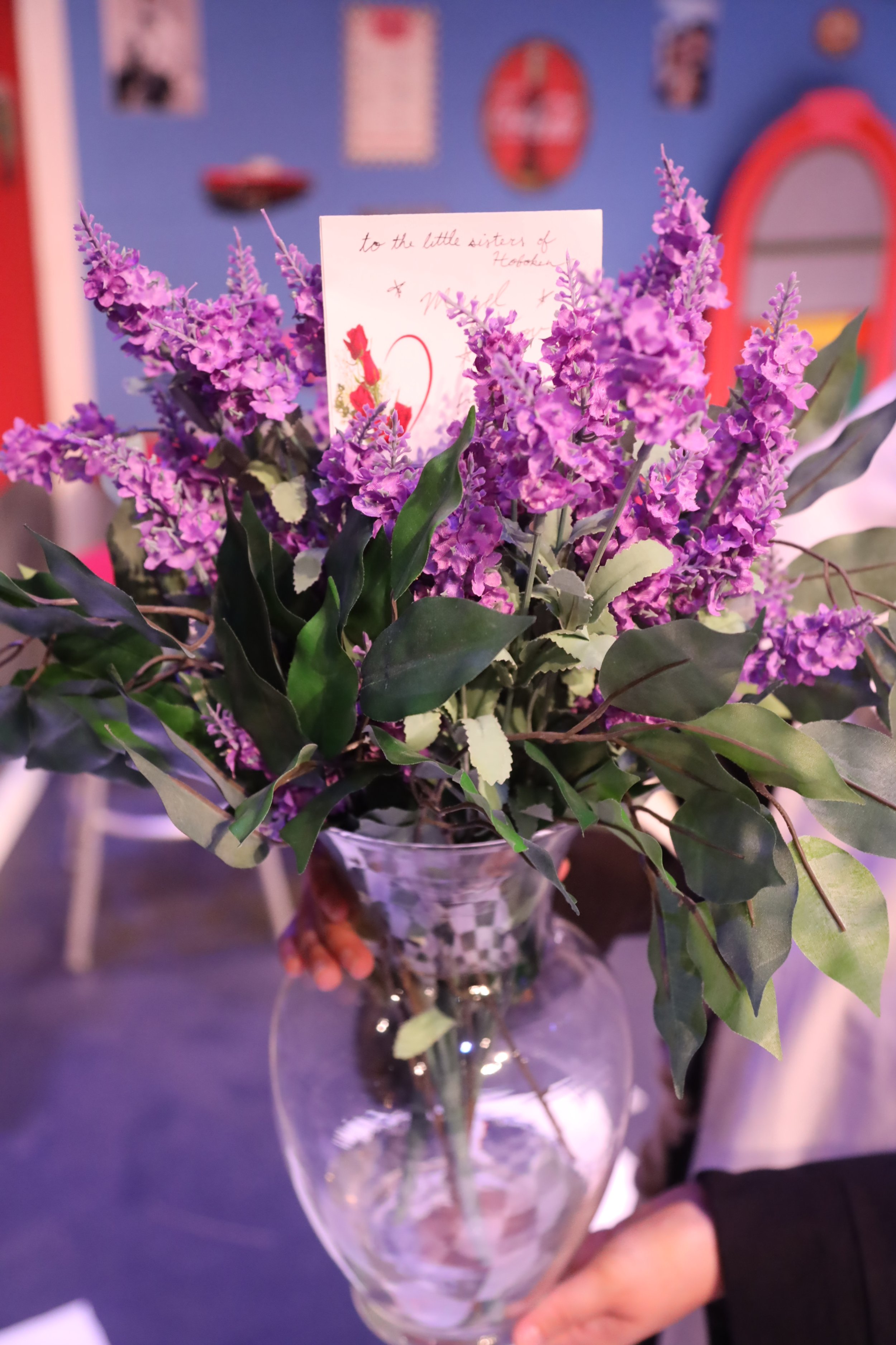 Lilac bouquet sent to the Little Sister of Hoboken