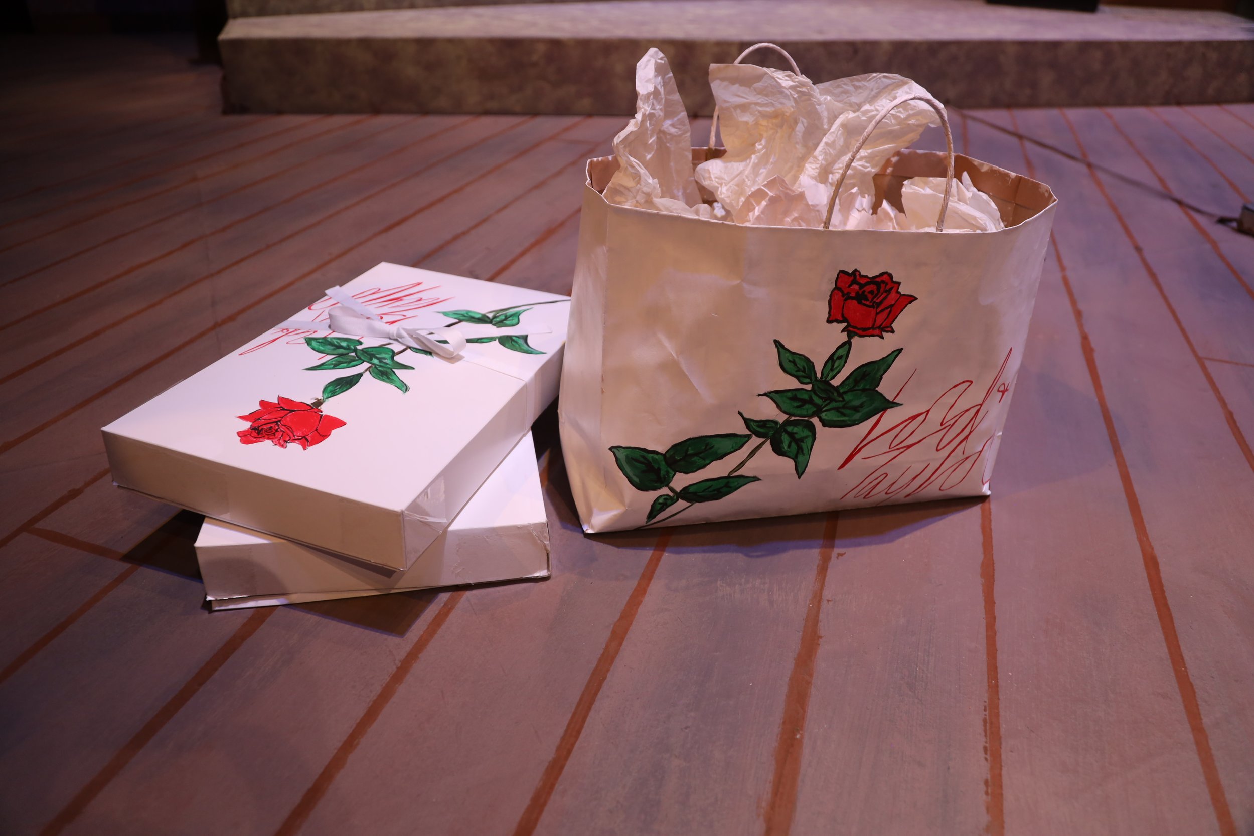 Lord and Taylor handpainted boxes and bag