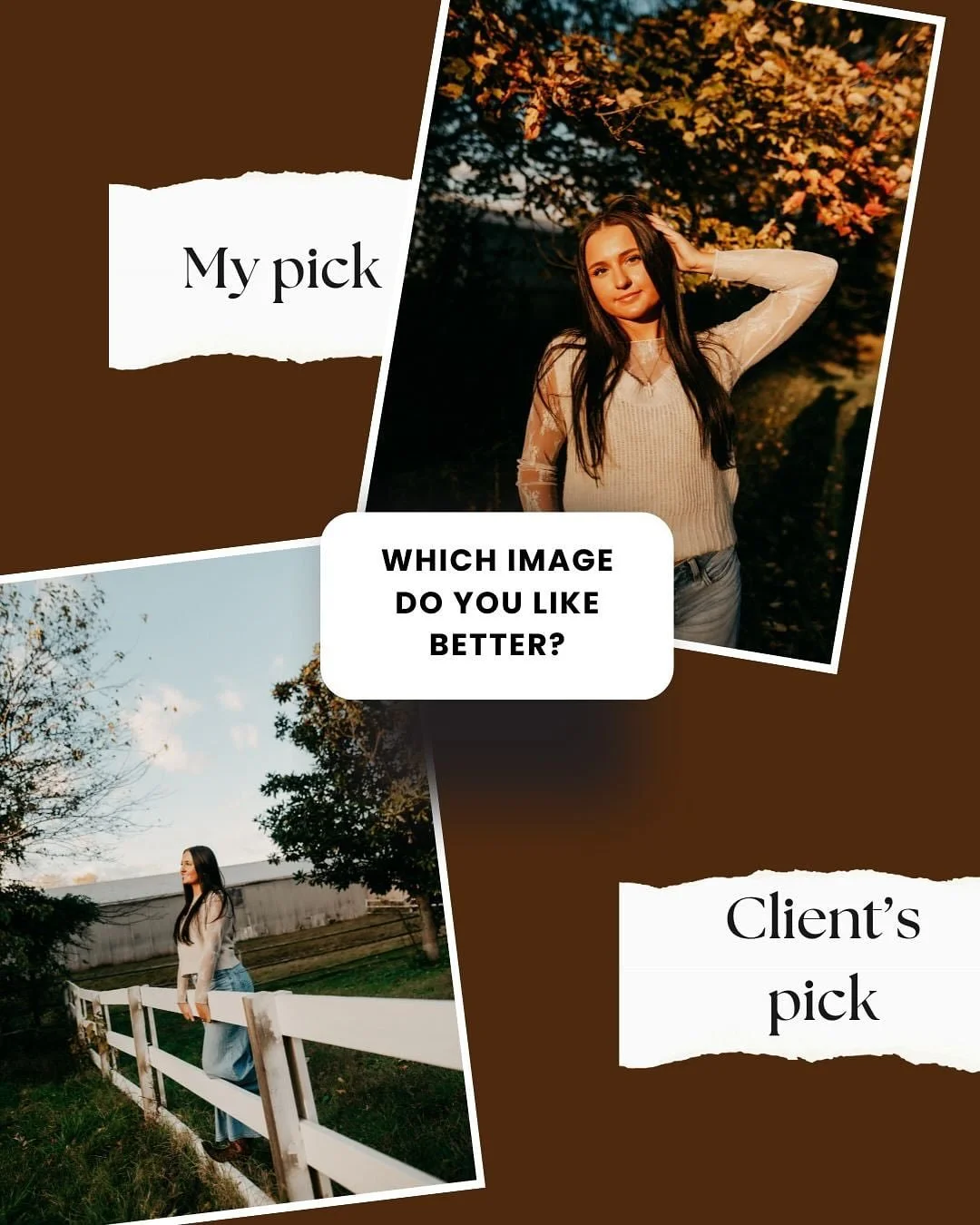 Okayyy, it&rsquo;s time for a little photographer vs. client showdown 😌
Swipe to see my favorite vs. their favorite&hellip; and then tell me which one wins your heart!
It cracks me up every time because I almost always fall for the more artistic, mo