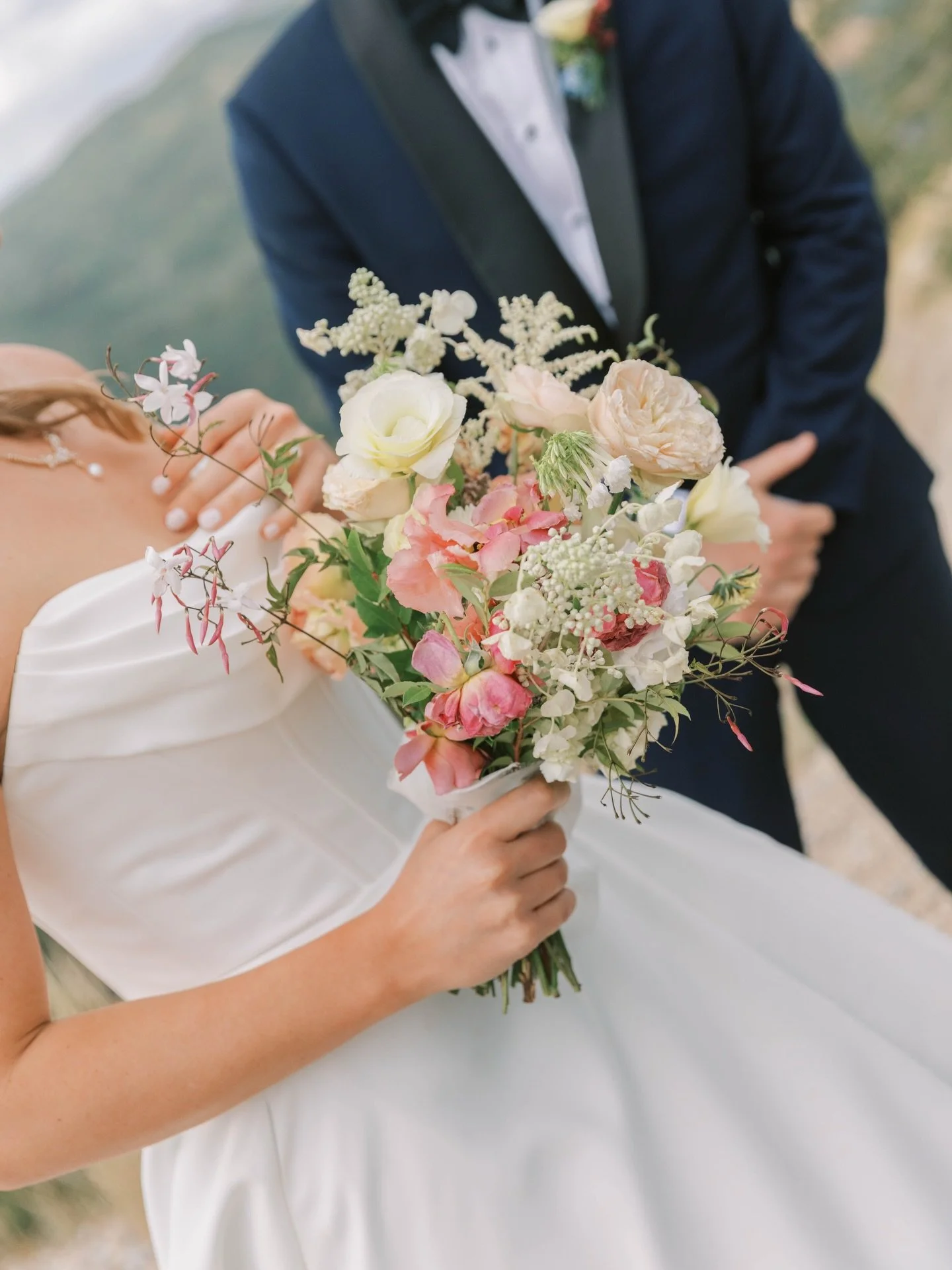 The bride and groom 🤍 such an honor to design for these two!