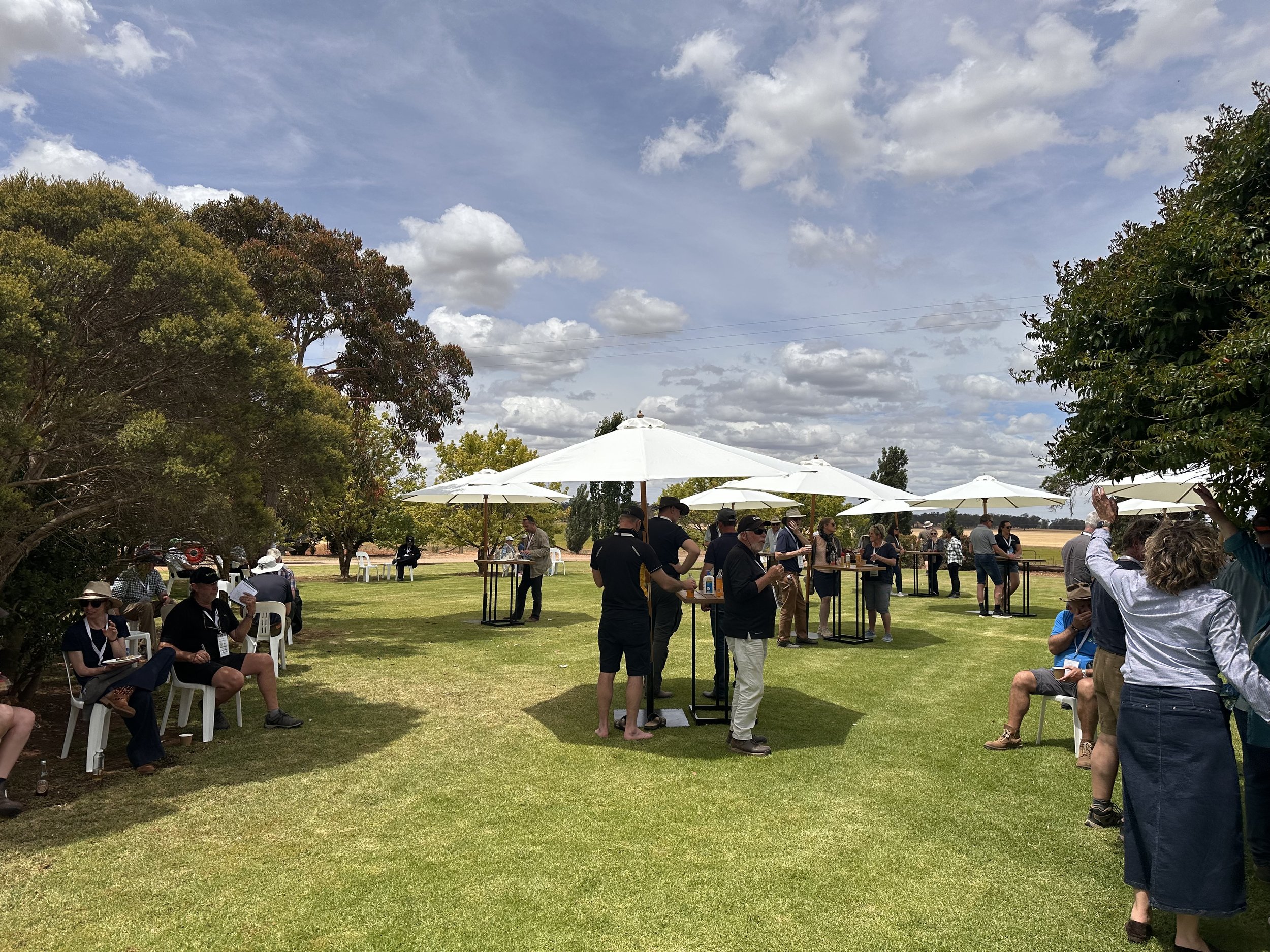 Lunch at Corowa Seeds (Photo credit: Tony Butler, Pasture Trials Network)