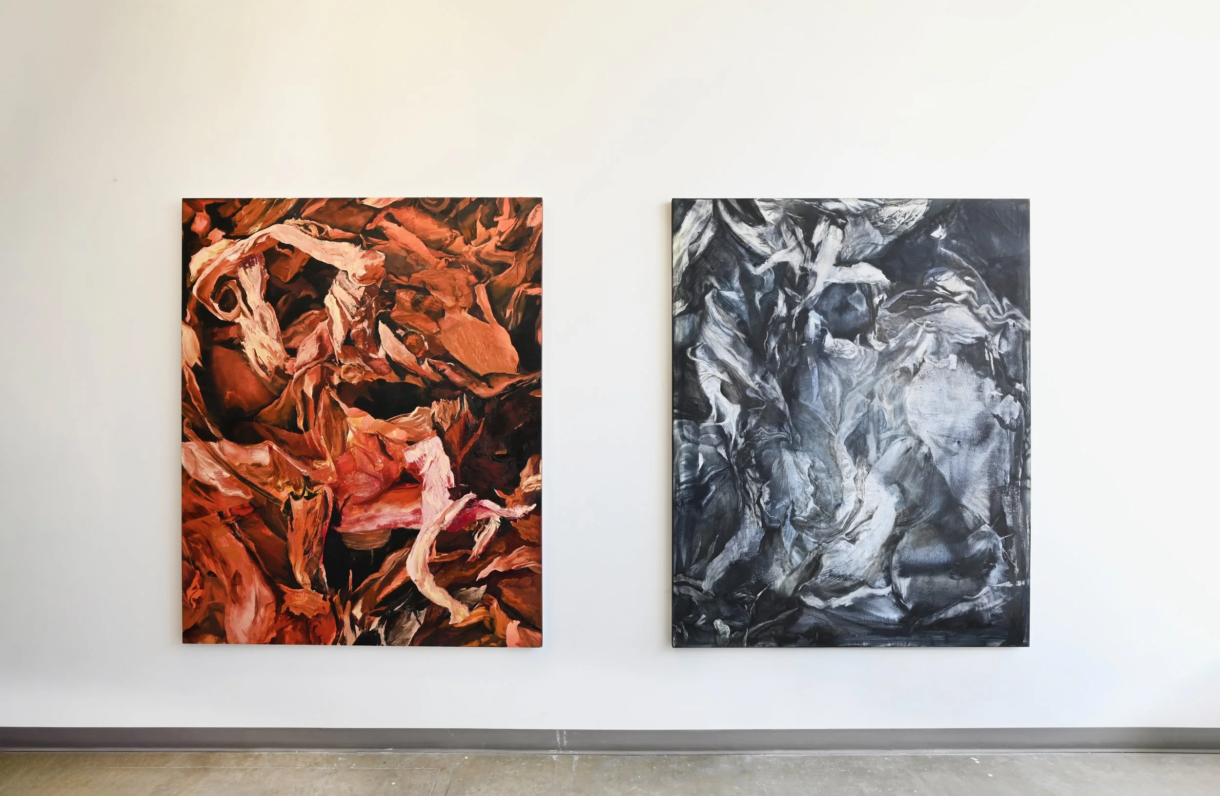 Evil Guru (left)/ The Moon (right) / 60x72 inch