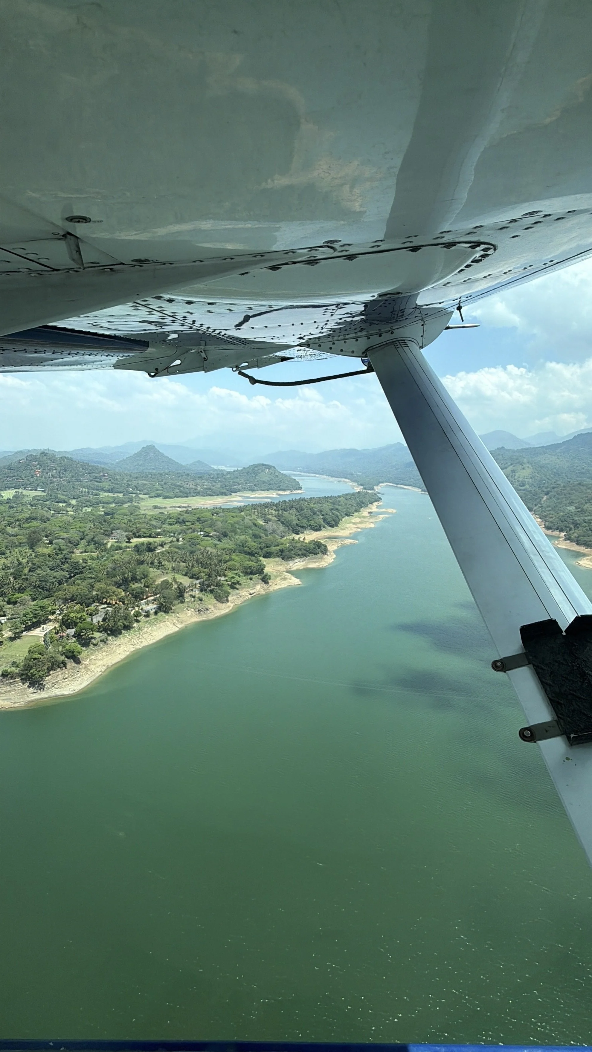 Aerial view from a Cinnamon Air flight over southern Sri Lanka