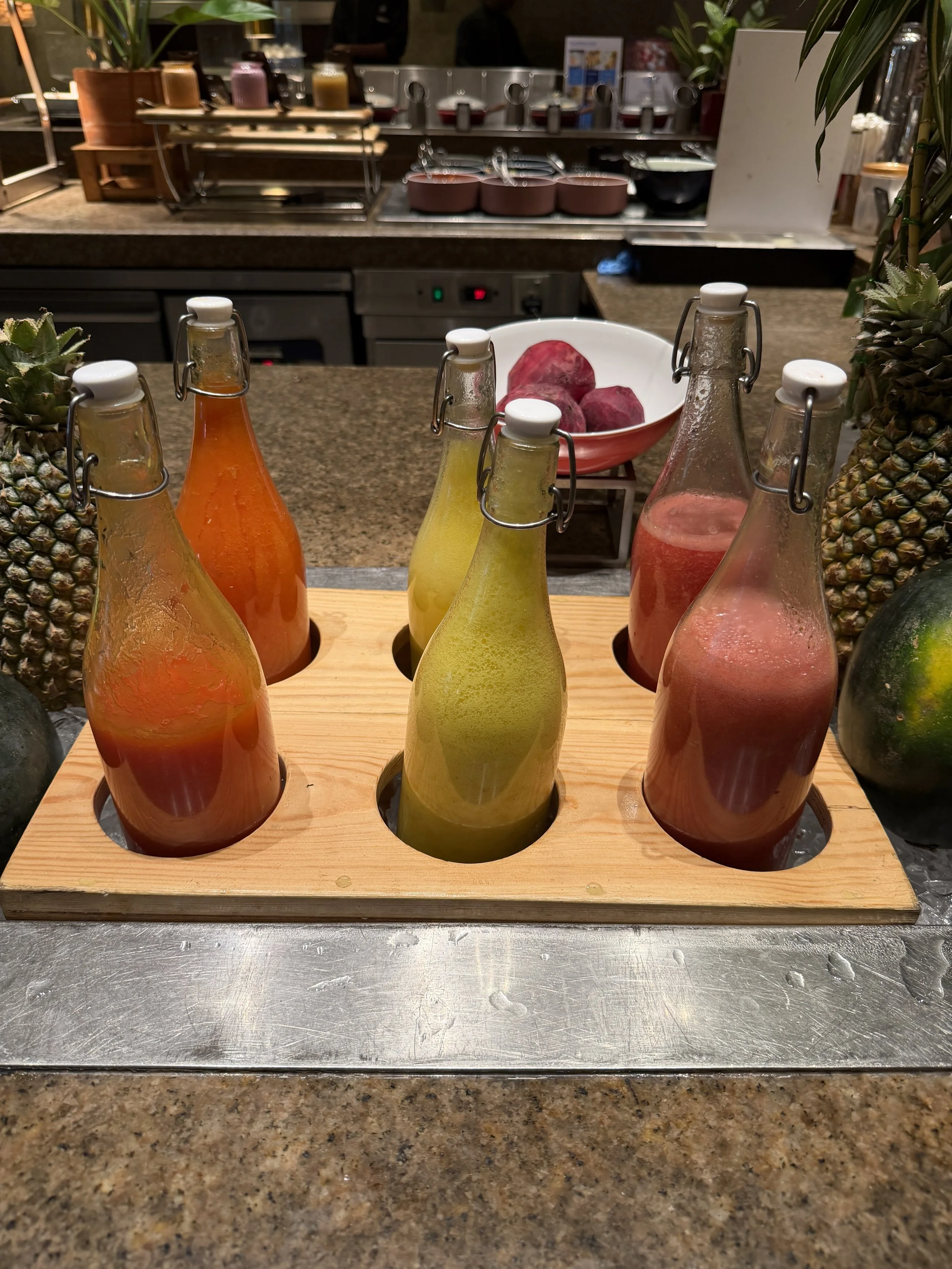 Hilton Colombo Residences breakfast buffet fresh juices.JPG