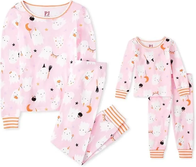 pink halloween ghost pajamas