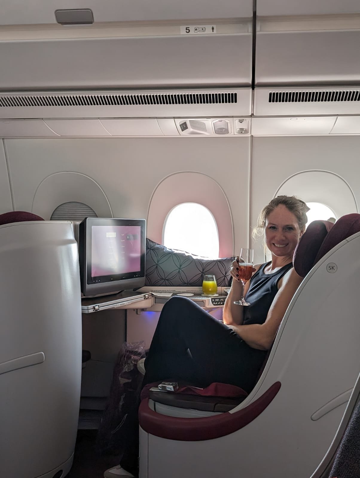 Qatar Business Class Review: A350 (non Q-suite) from Doha to Rome