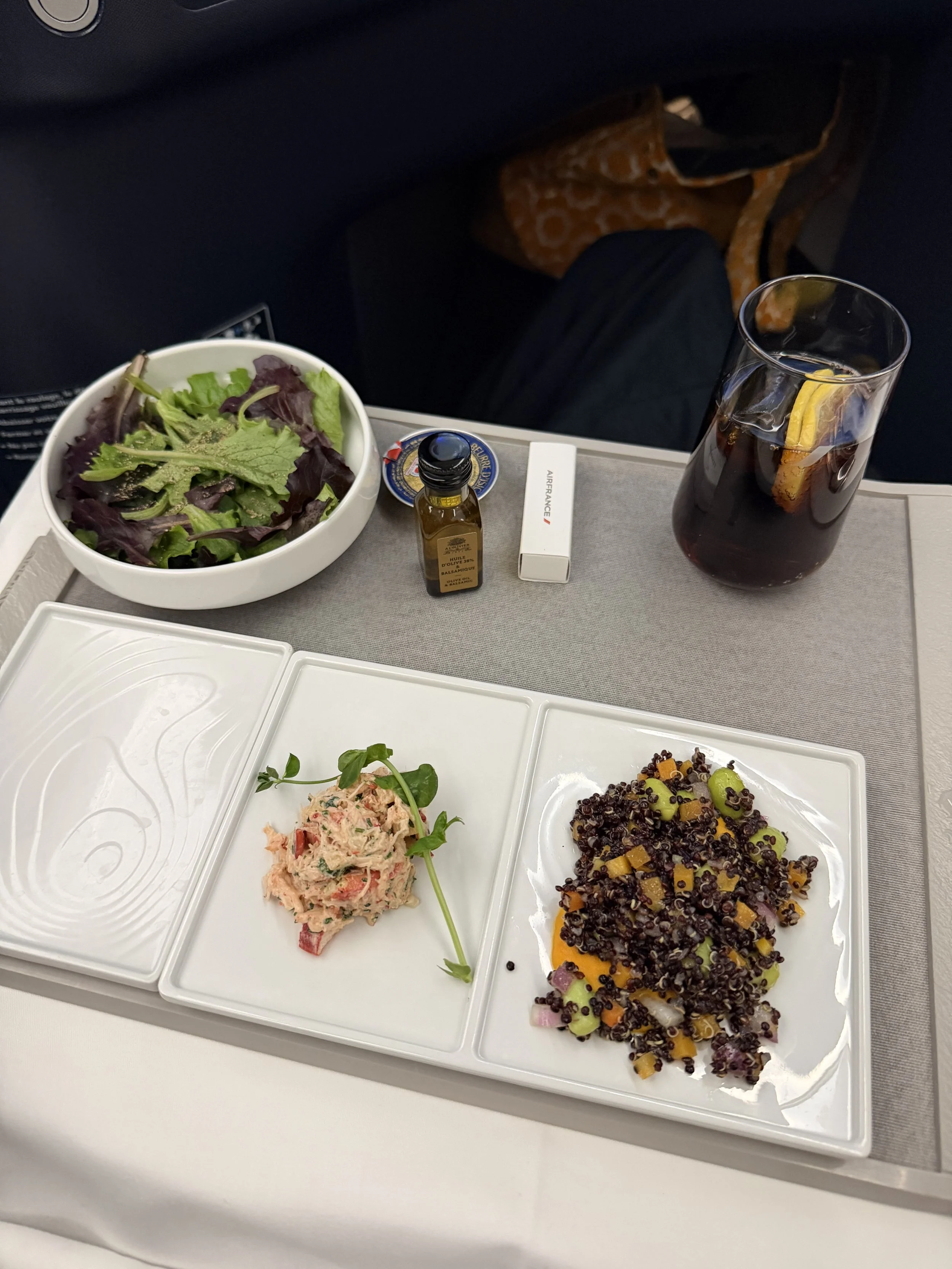 air france a350-900 business class salad appetizer food.JPG
