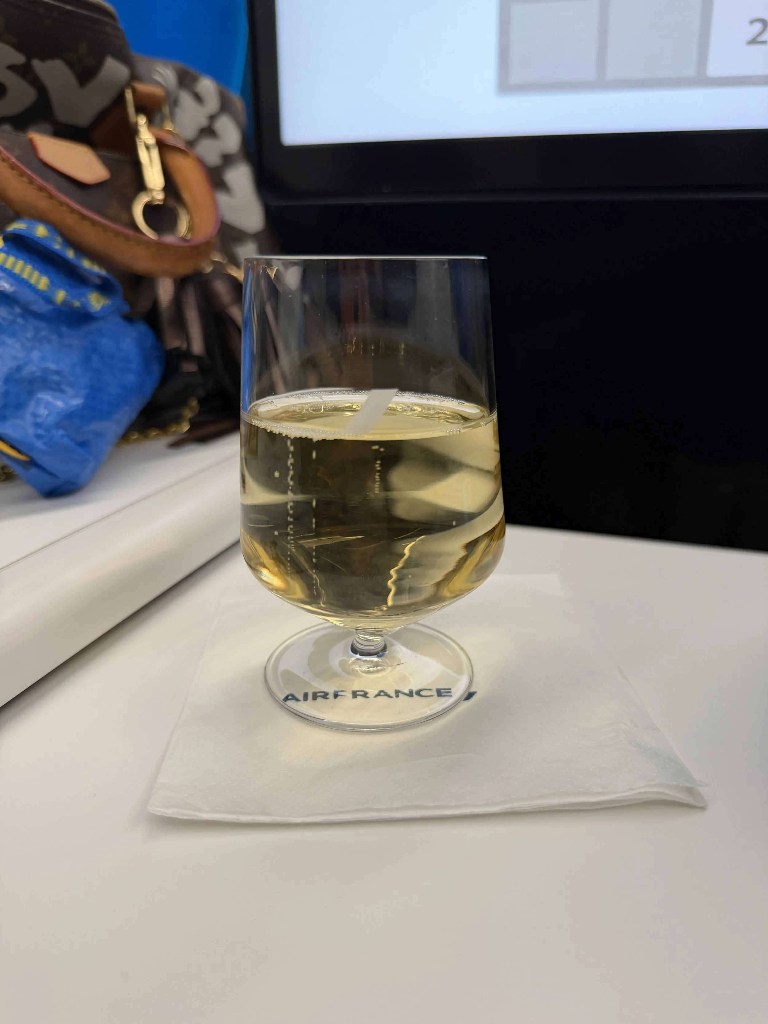 air france a350 business class champagne up close.JPG