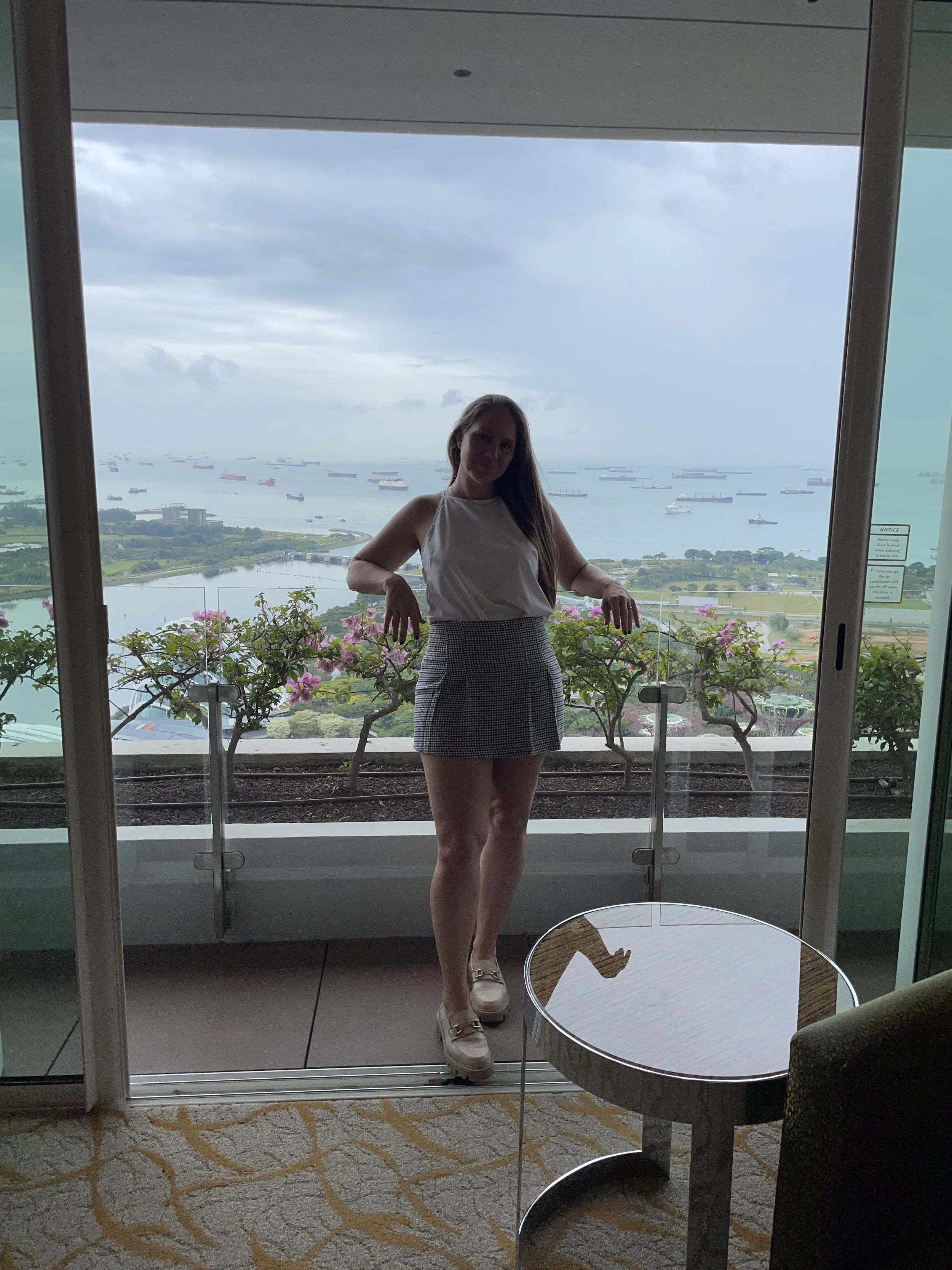 Harbour view from a Deluxe King room at Marina Bay Sands Singapore