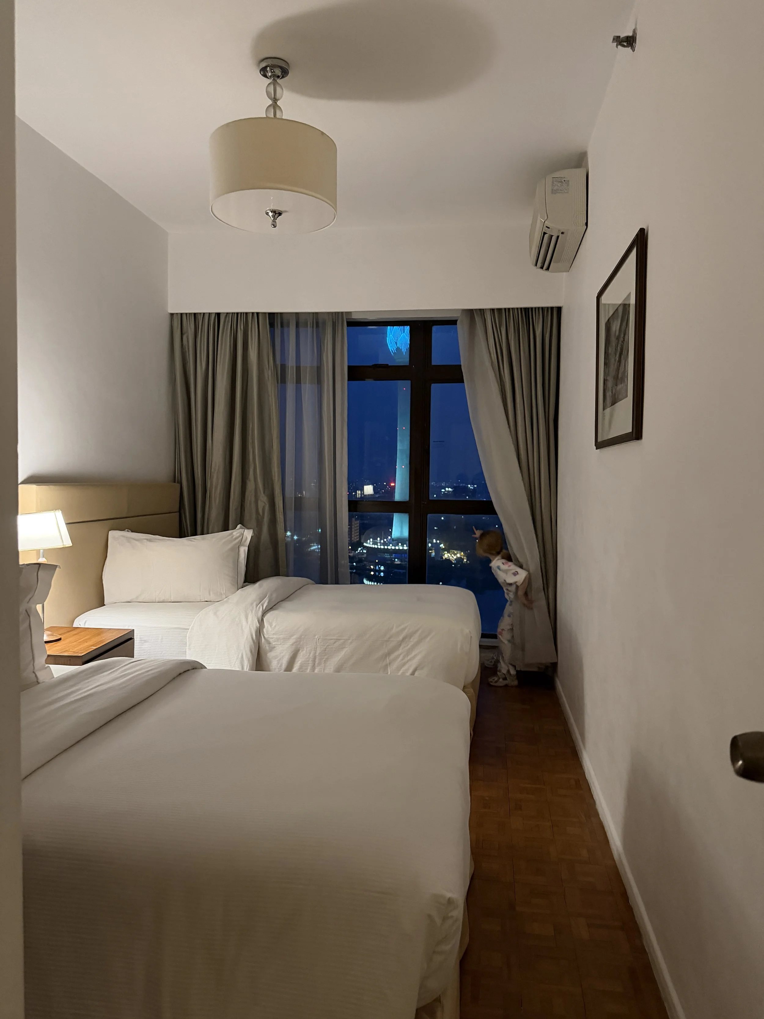 Hilton Colombo Residences 3 bedroom deluxe suite room with view.JPG