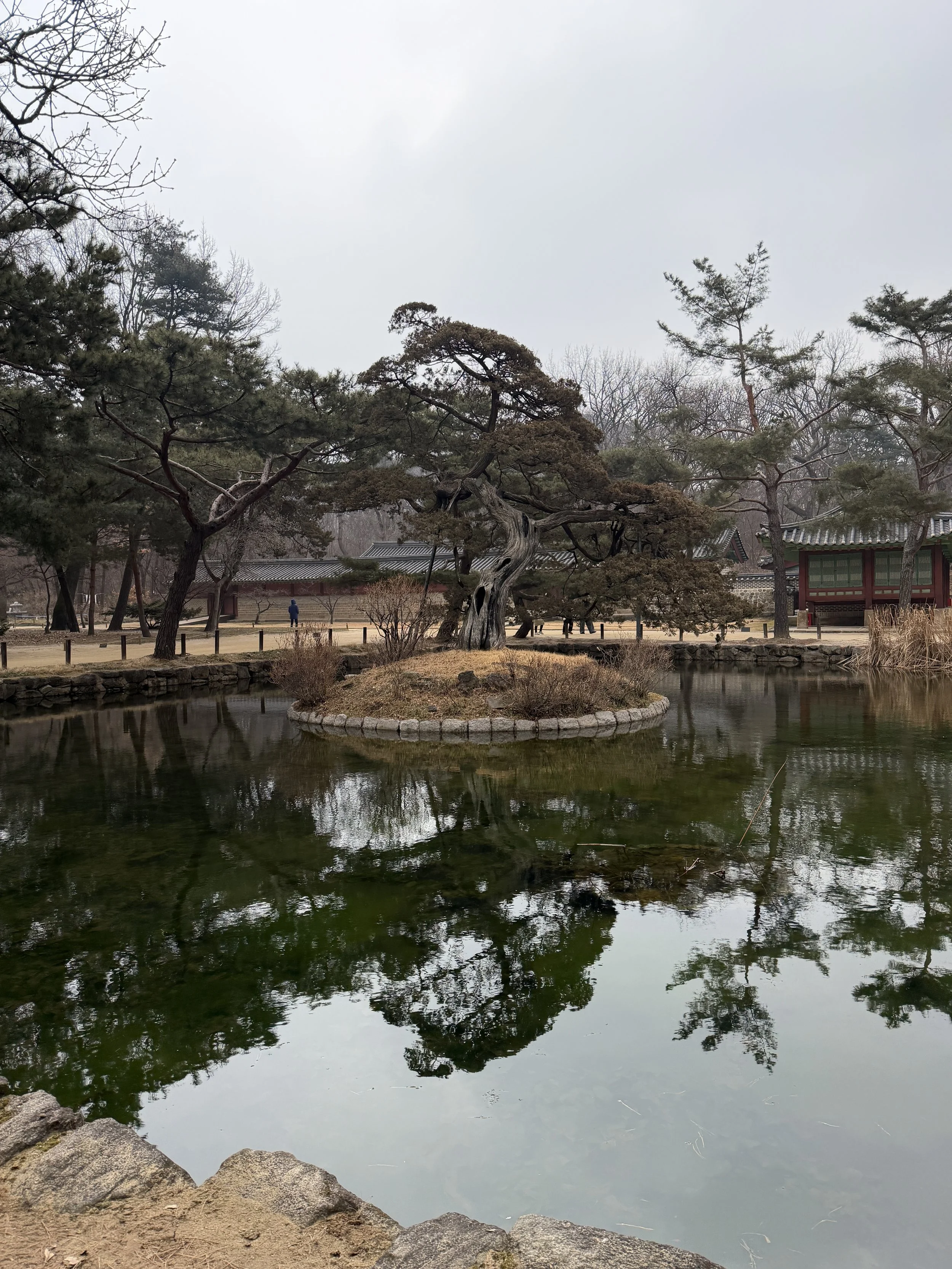 A pond at Jongmyo Shrine