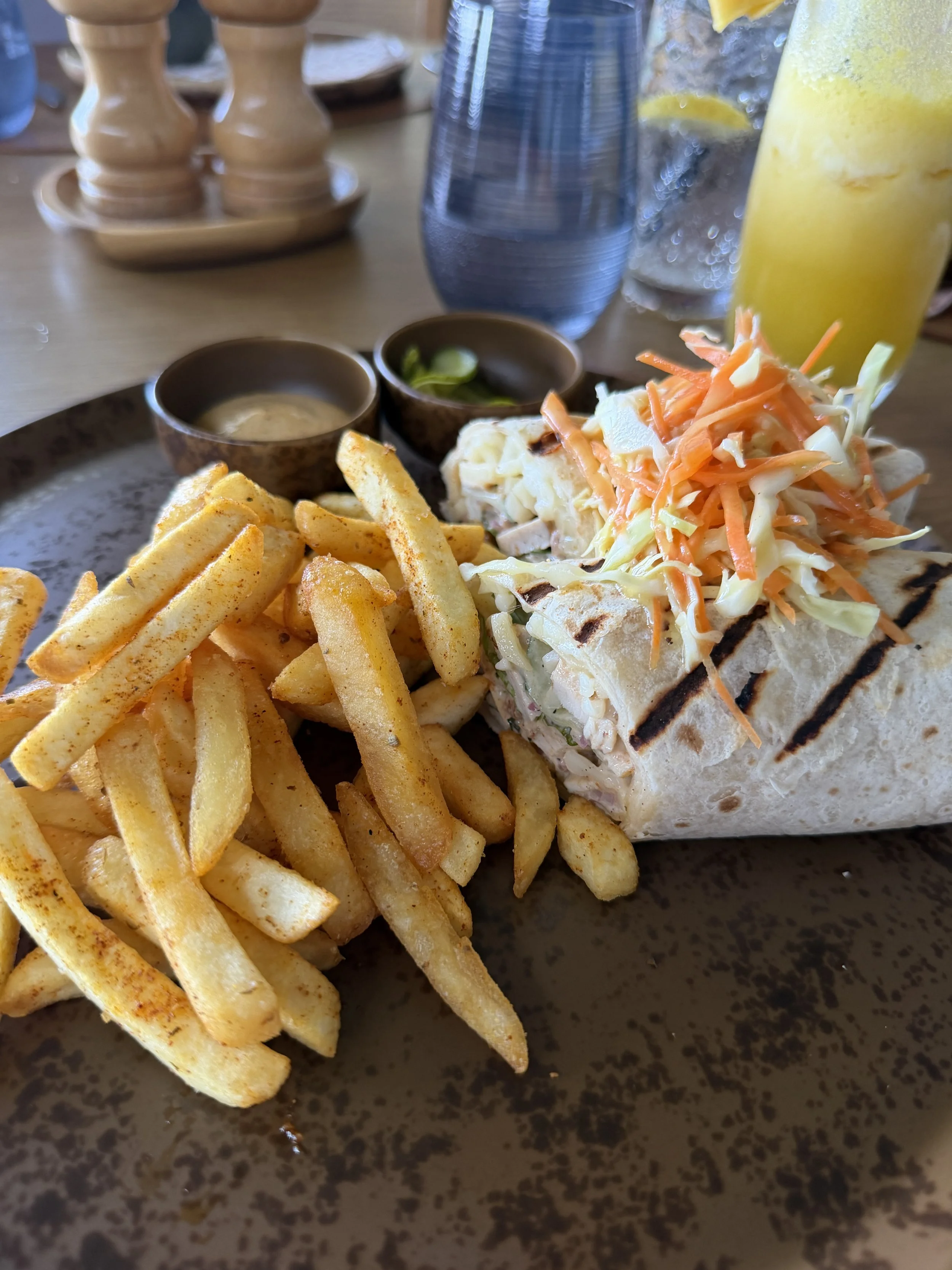 hilton yala wrap and fries.JPG