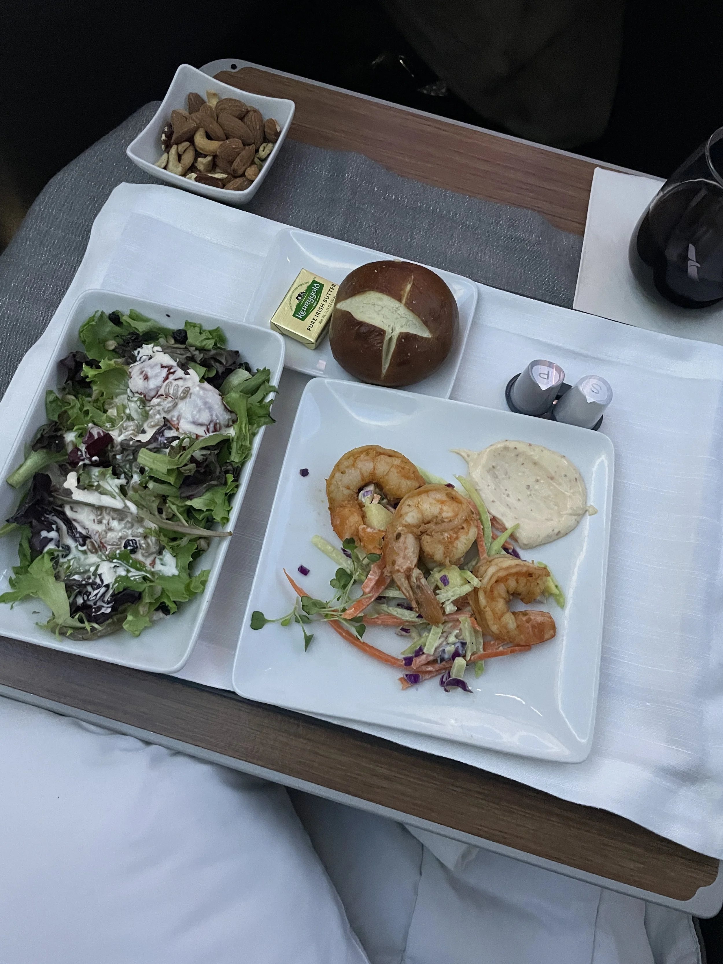 american airlines business class 787-9 lunch food.JPG