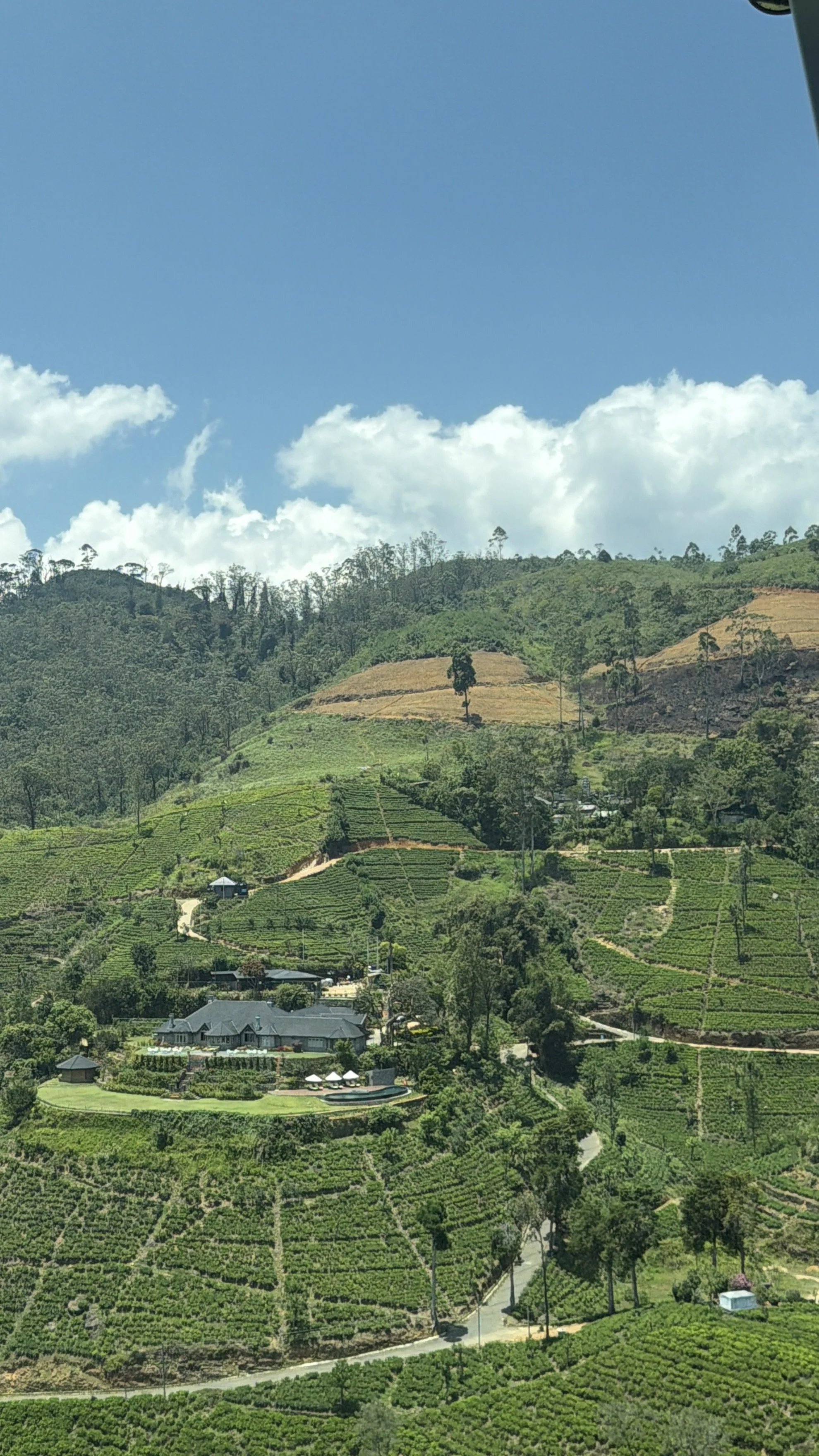 Aerial view from a Cinnamon Air flight over southern Sri Lanka