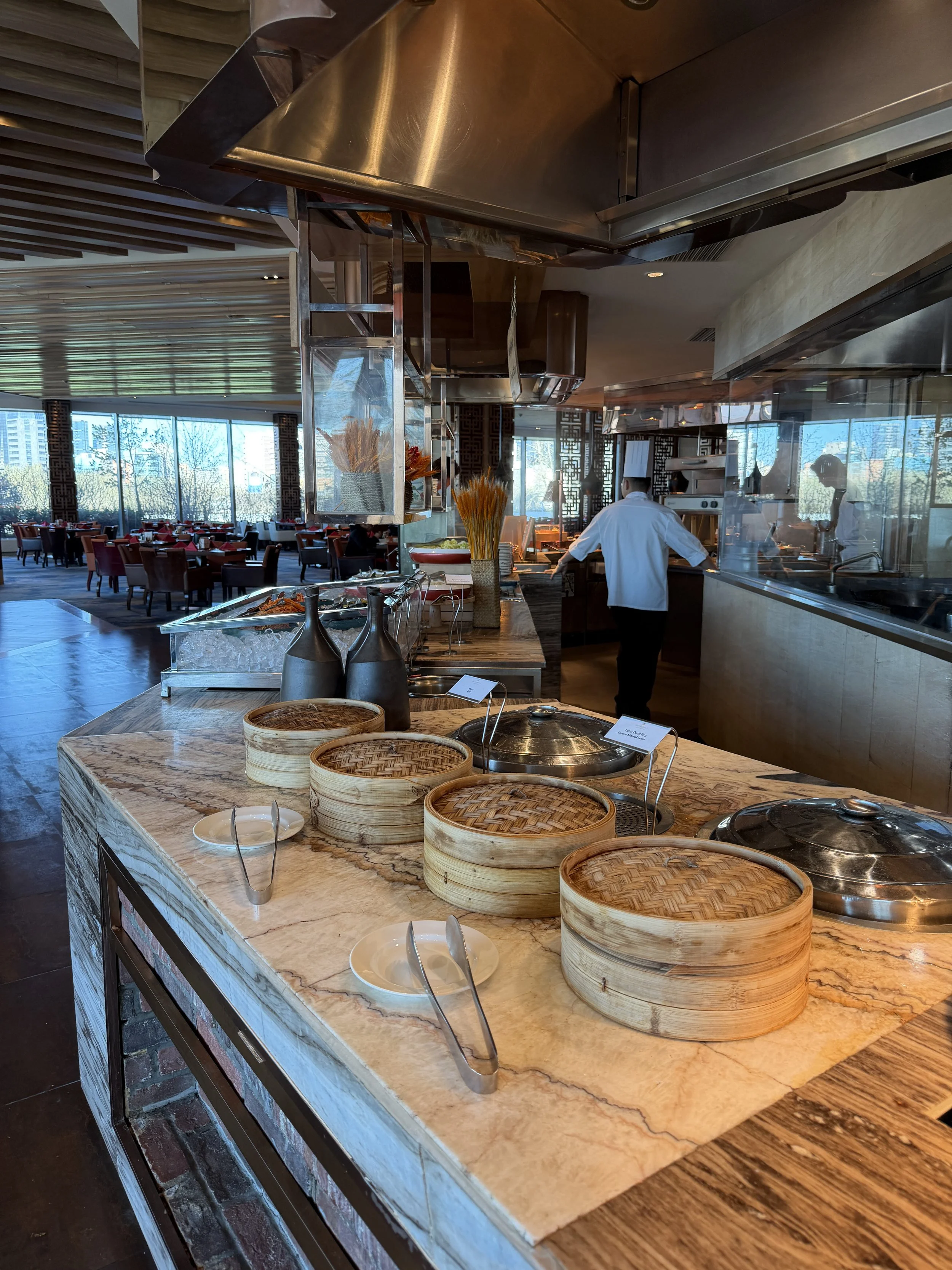 ulaanbaatar shangri la breakfast buffet kitchen view.JPG