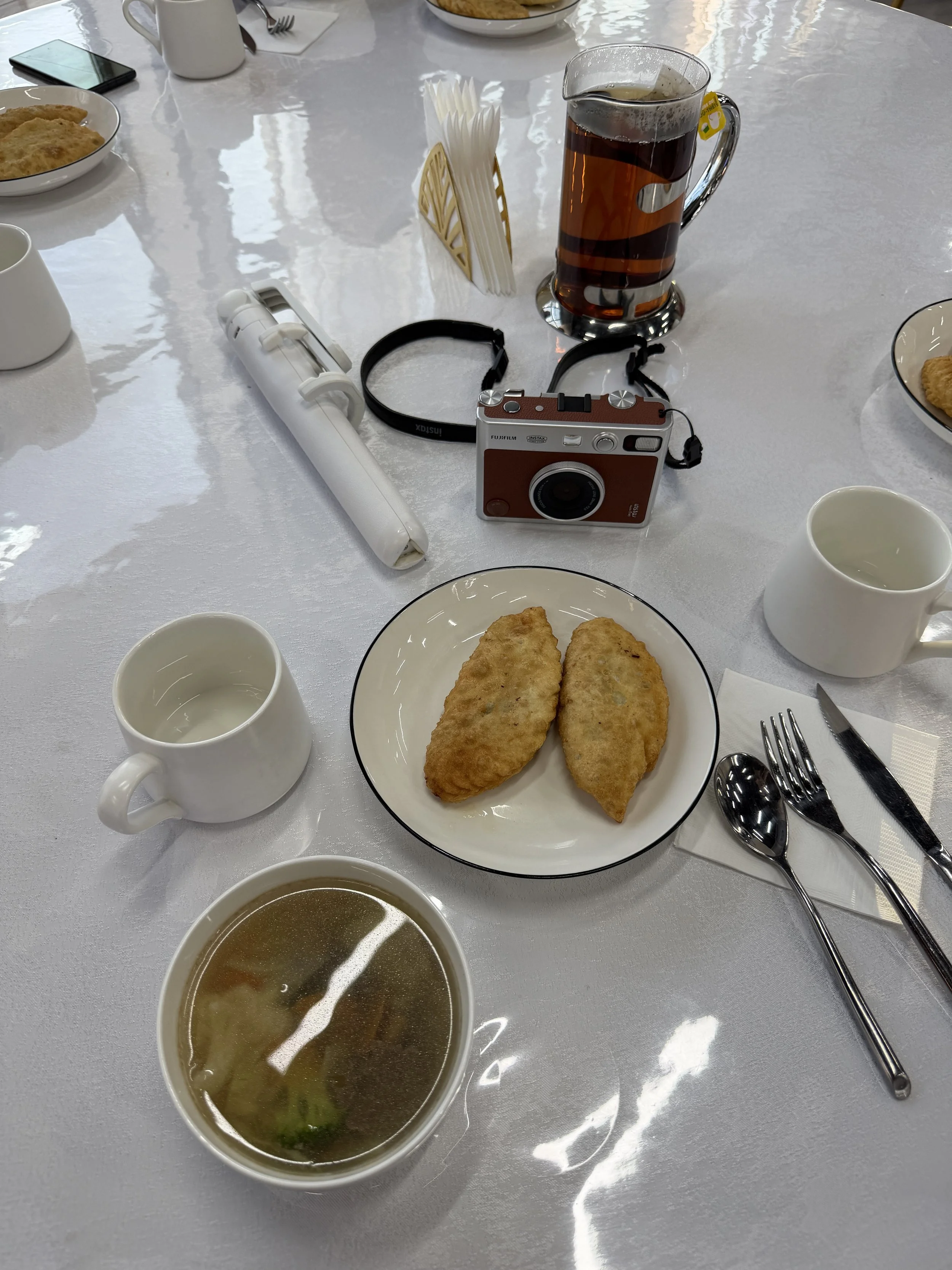Our traditional Mongolian dinner at Erkhes Resort, Terelj.
