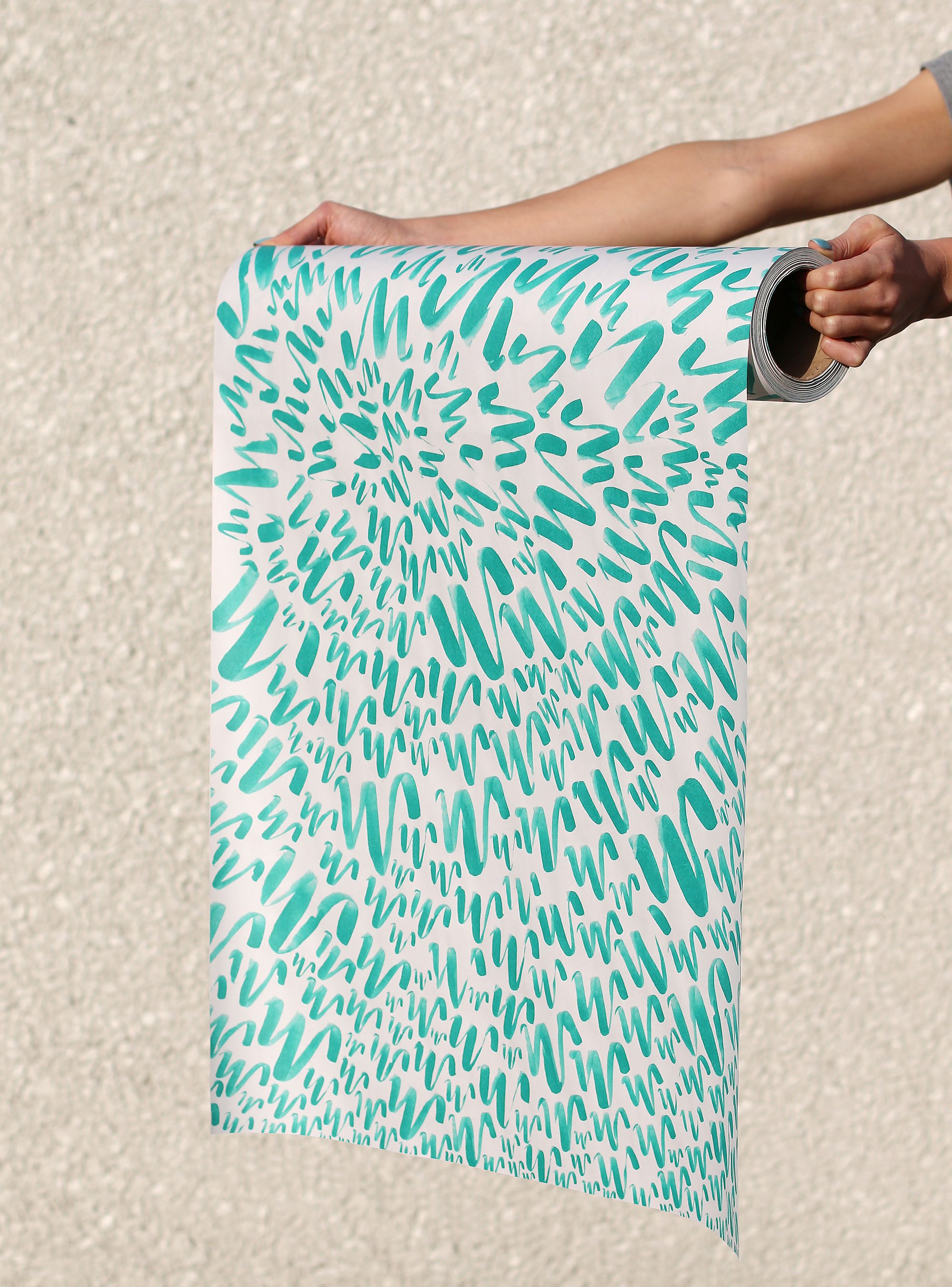 Branded wrapping paper.