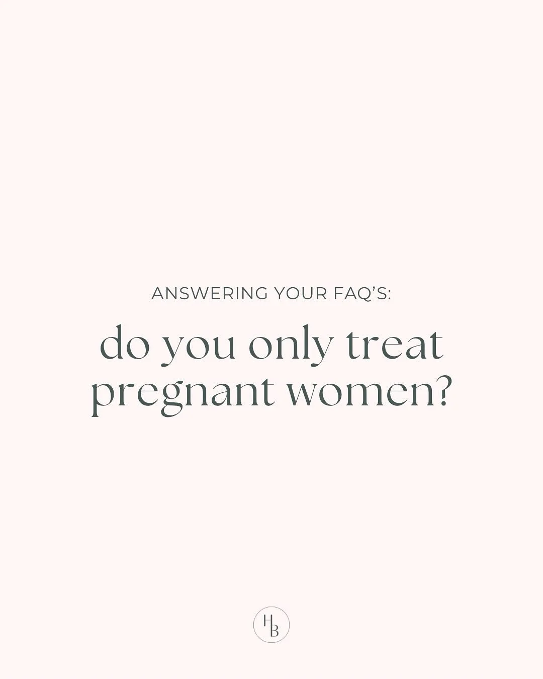 Answering your FAQ&rsquo;s: Do you only treat pregnant women? 🤷🏻&zwj;♀️

Answering one of the most commonly asked questions in the clinic!

No - we treat ALL women!

Whilst we specialise in treating women during their pregnancy and postpartum journ