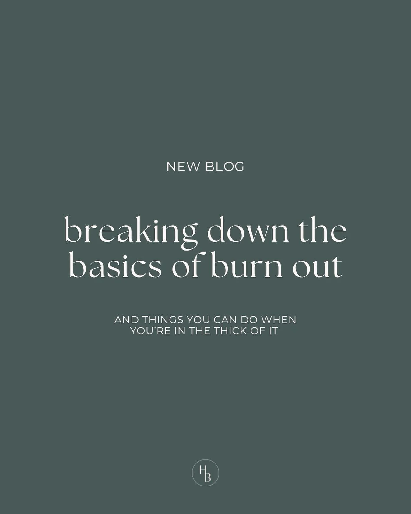 New blog post: Breaking down the basics of burnout 💭

I&rsquo;ve just published the first blog on the website, and thought this was a very timely and fitting topic to write about. It has been a common presentation in the clinic that I&rsquo;m notici
