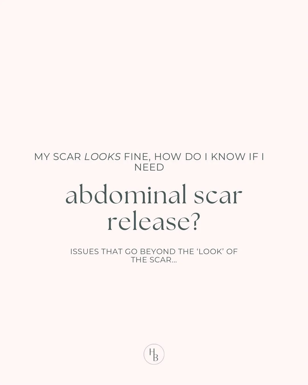 Scar release is about more than just the appearance of your scar.

It can help to reduce pulling, improve mobility, support better muscle function, and bring awareness back to an area that&rsquo;s often been disconnected.

Healing isn&rsquo;t just wh