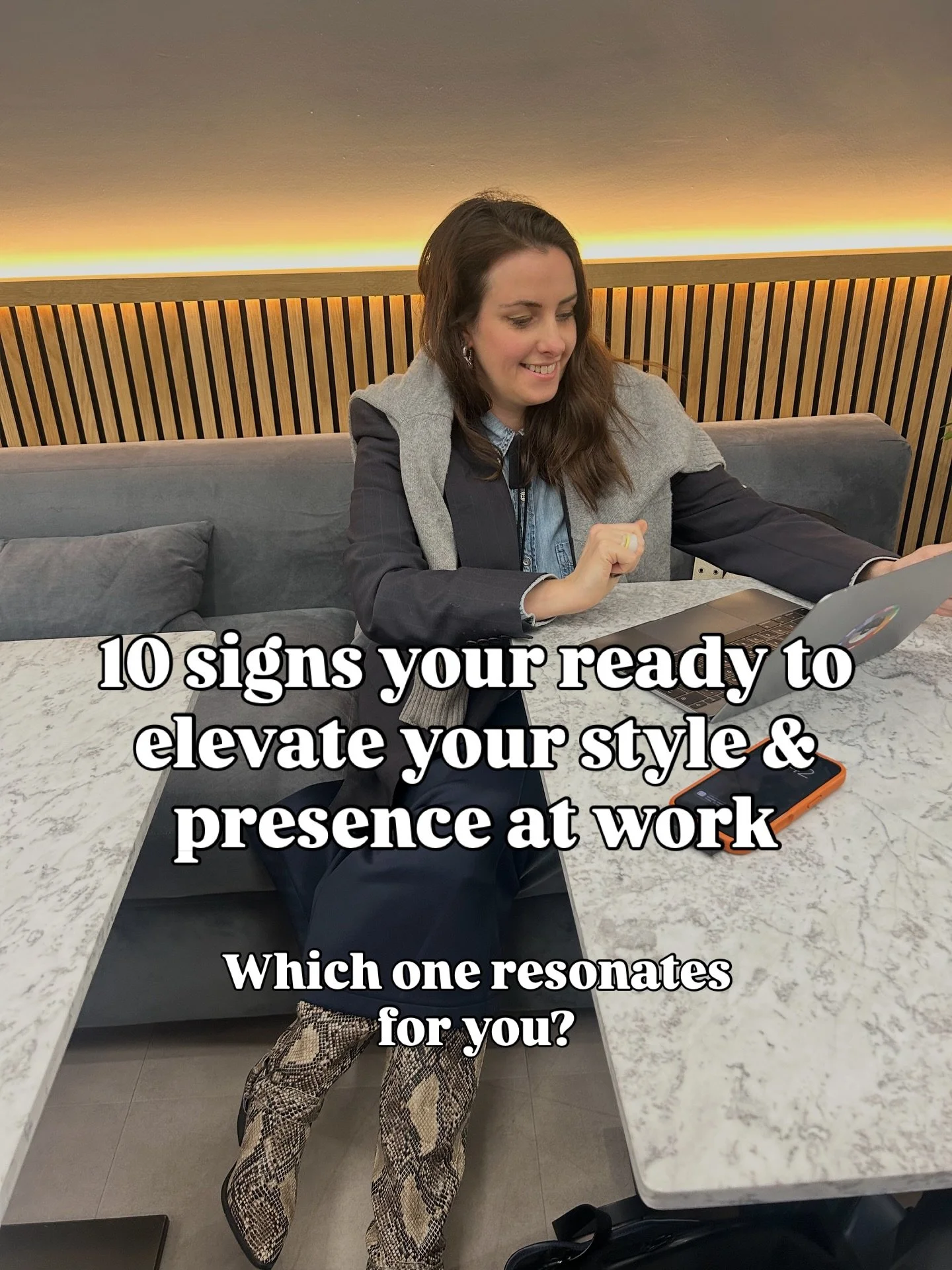 10 Signs your ready to elevate your style and presence at work. 

1. You start panicking about what your going to wear 
2. You stand in front of the wardrobe and feel unsure, lots of clothes but nothing feels quite right 
3. You dress differently dep