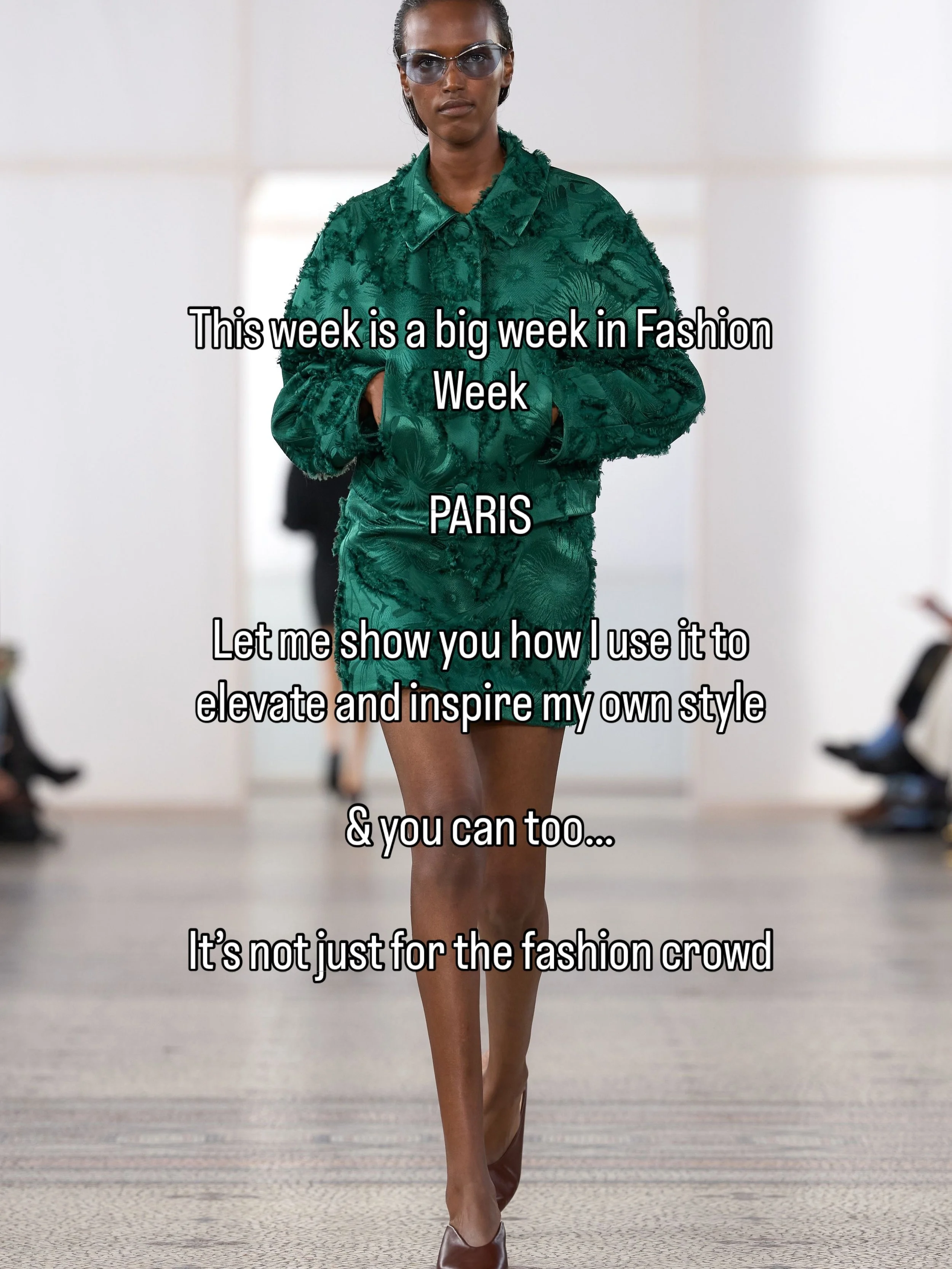 Fashion week feels like it&rsquo;s just for the fashion crowd but it really isn&rsquo;t.
It&rsquo;s such a playful way to get to know your style, create a vision for where you want to go and encourage you to play with what you own.

Finding designers