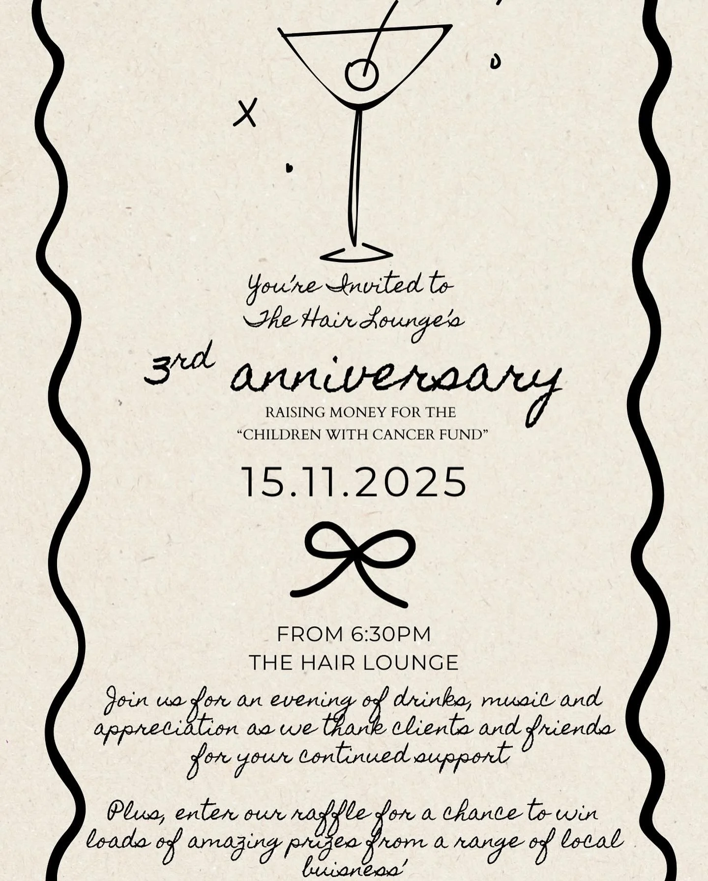 🪩🍸We&rsquo;re turning 3! 🍸🪩

Join us as we celebrate The Hair Lounge&rsquo;s 3rd Anniversary on 15th November 2025🫶🏽

We&rsquo;re marking this special milestone with an evening of drinks, music, and appreciation &mdash; a chance to thank all ou
