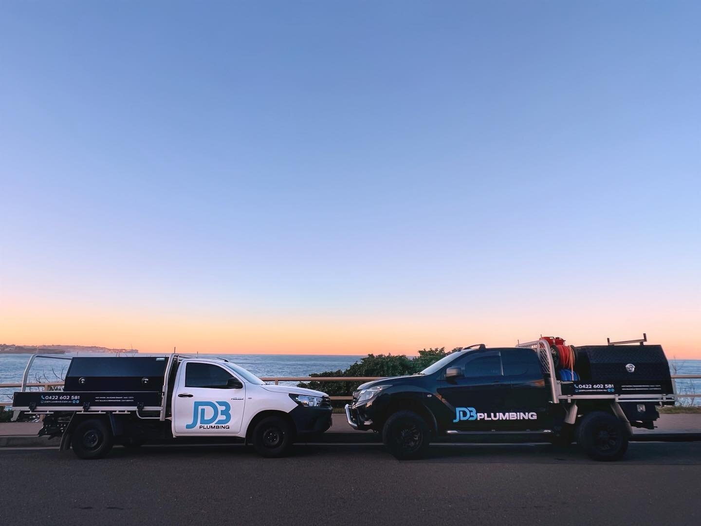 DOUBLE DUO 〰️ freshly wrapped utes and new branding for @jdbplumbing_