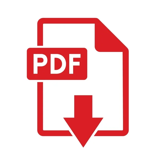 Icon of a PDF file with a downward arrow indicating download.
