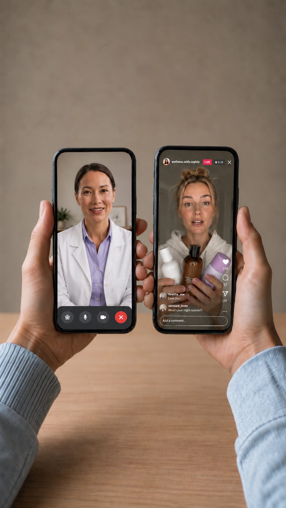 Comparing Telehealth and Beauty Livestreams.png
