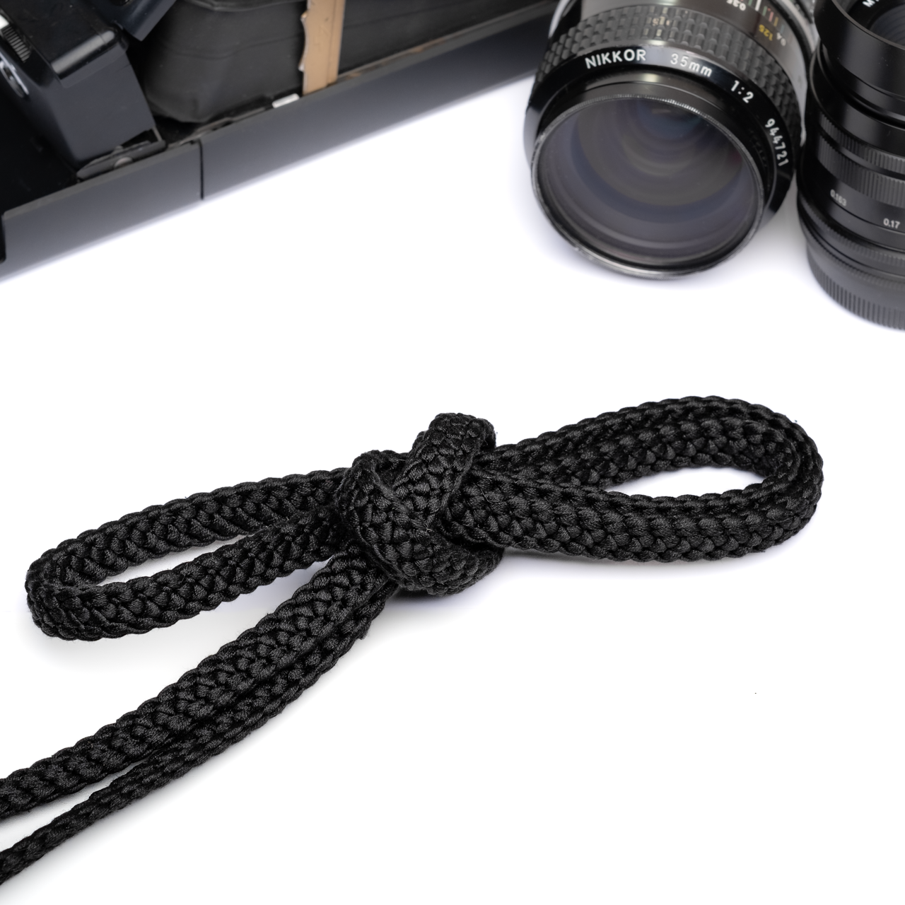★komorebi museum★ KM216 Handmade Waterproof Cross Strap Pl Junko: Artisanal Silk Cord Camera Strap | ObiJimmy's Vintage