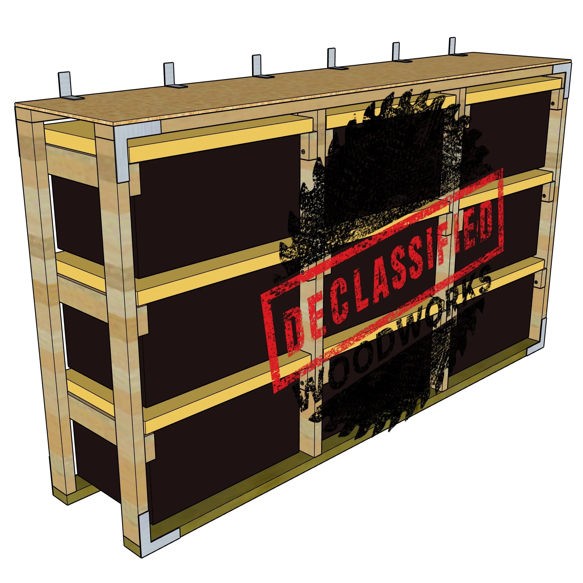 SIDEWAYS CONFIGURATION DIY Tote Rack Plans for the HDX 27-gallon bins ...