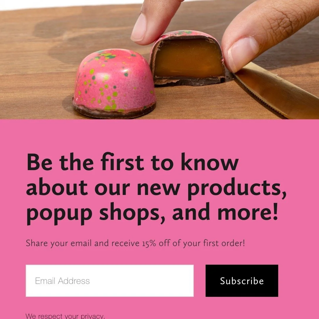 Join our list! Sign up on www.chocolenasweets.com and be the first to know when we're back in stock on favorites and where we'll be next!