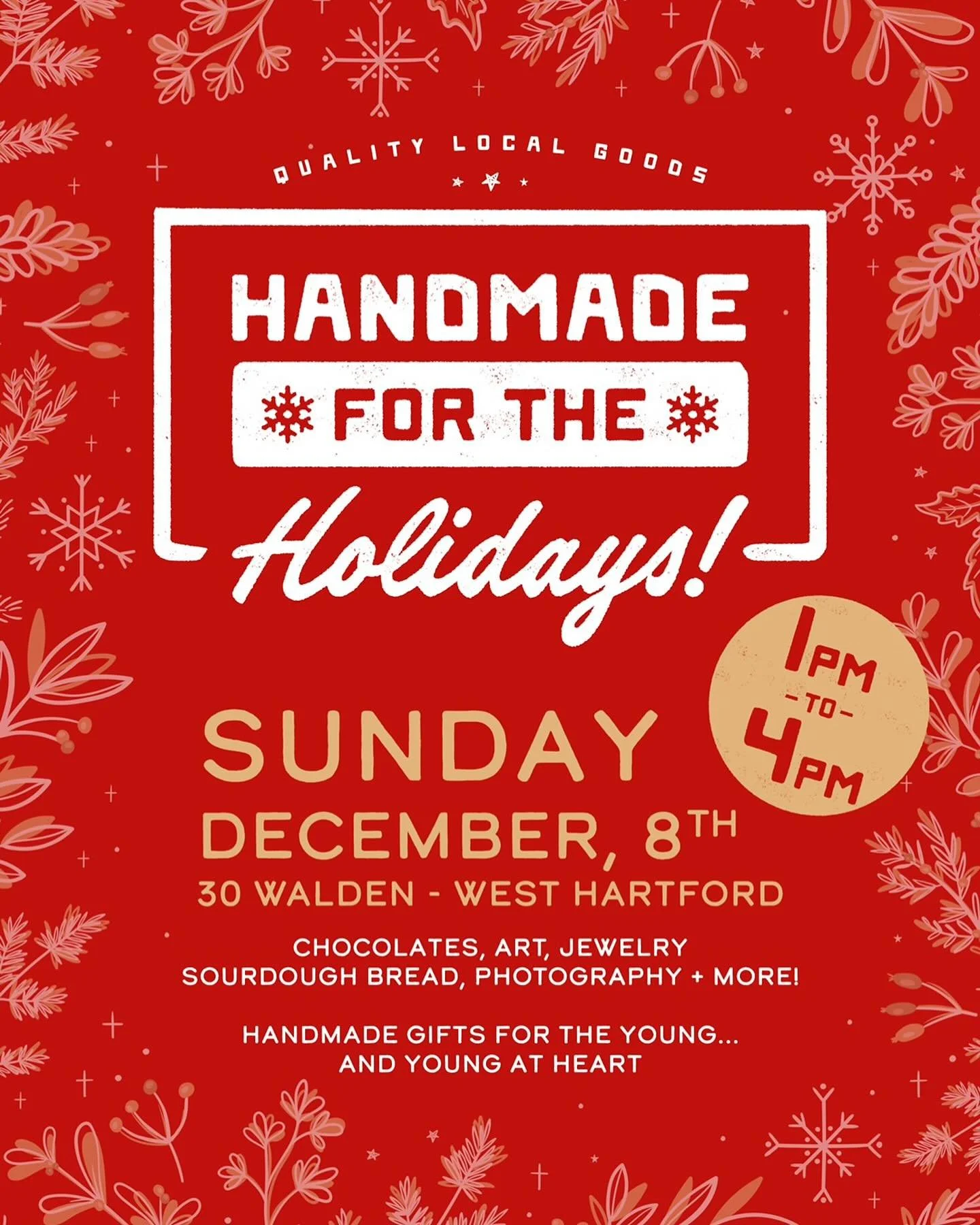 Looking forward to this event with other incredible West Hartford artists, bakers and more! 🍫🍫🍫🍫