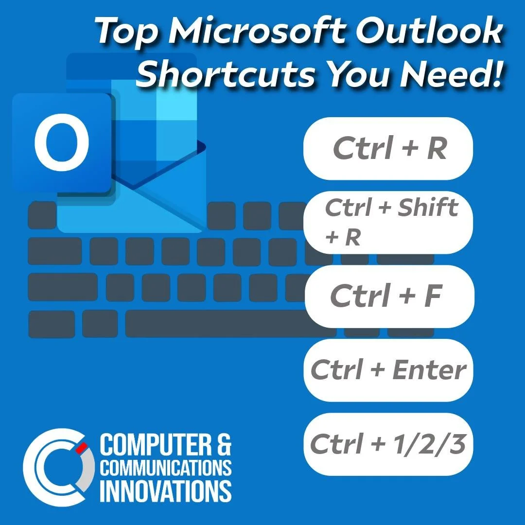 📧 Master Microsoft Outlook with Shortcuts!
Stop wasting clicks &mdash; manage your emails, calendar, and tasks faster with these keys:

✅ Ctrl + R = Reply
✅ Ctrl + Shift + R = Reply All
✅ Ctrl + F = Forward
✅ Ctrl + Enter = Send Email
✅ Ctrl + 1 / 2